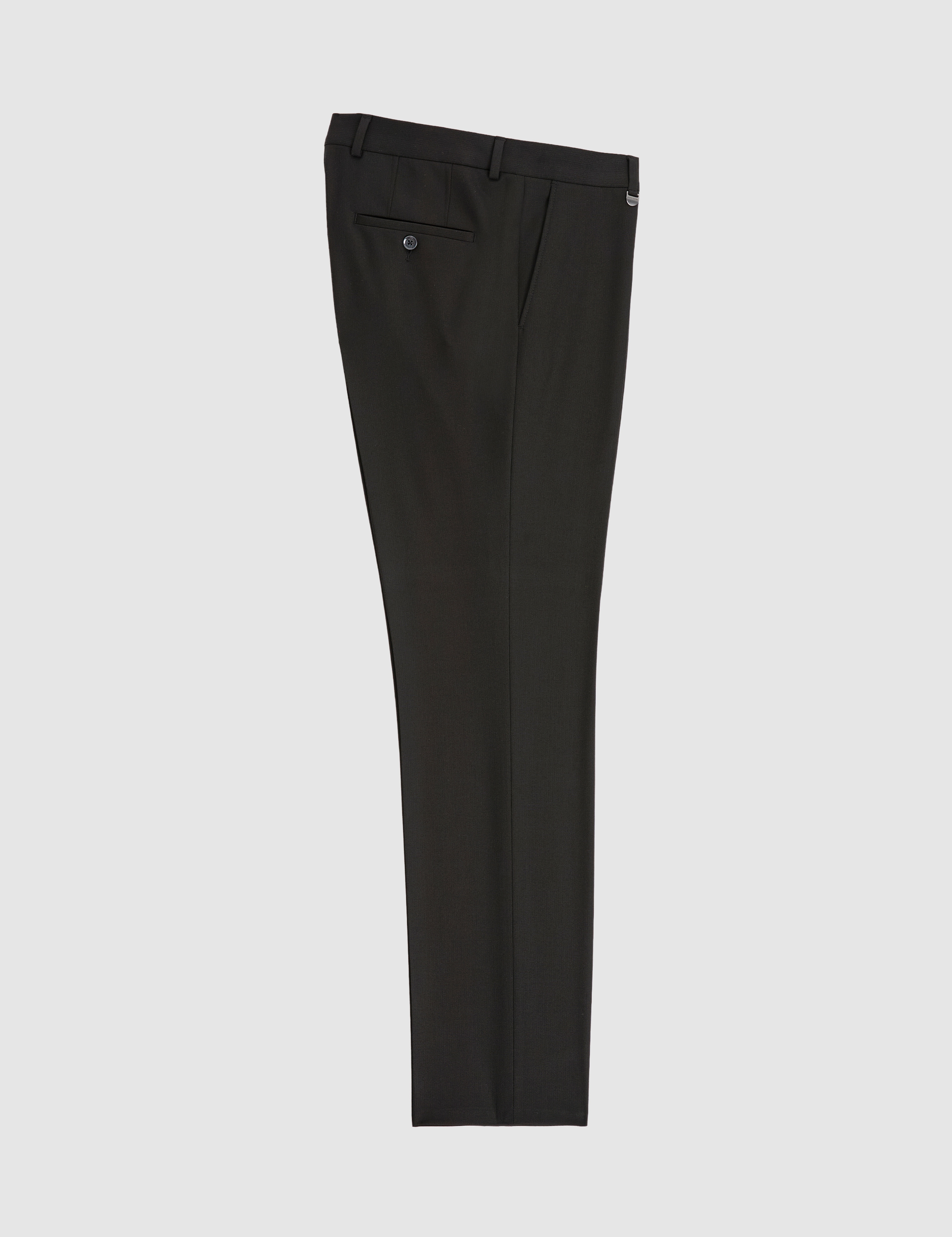 Siyah Slim Fit Kumaş Pantolon - Image 6