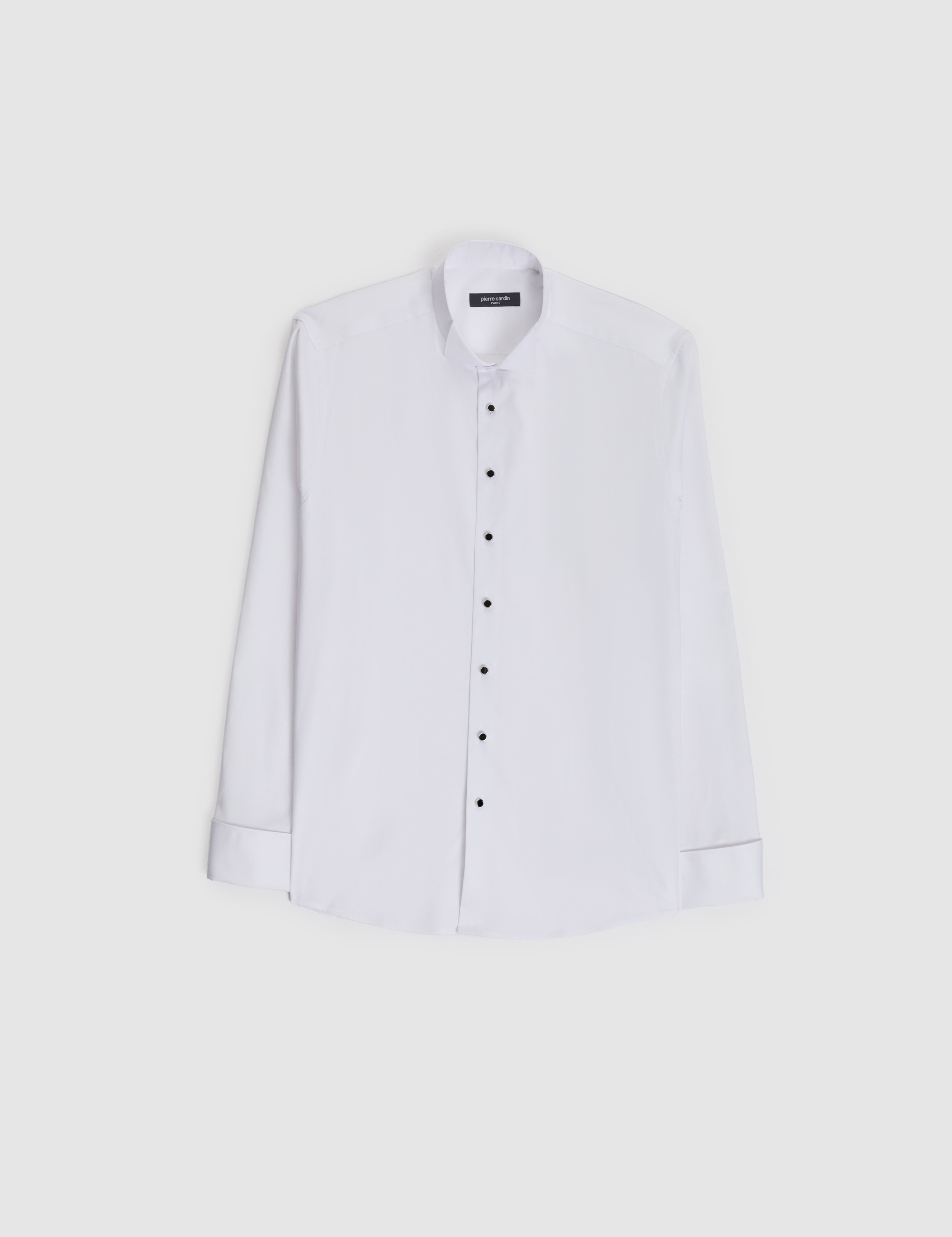 Beyaz Slim Fit Smokin Gömlek - Image 6