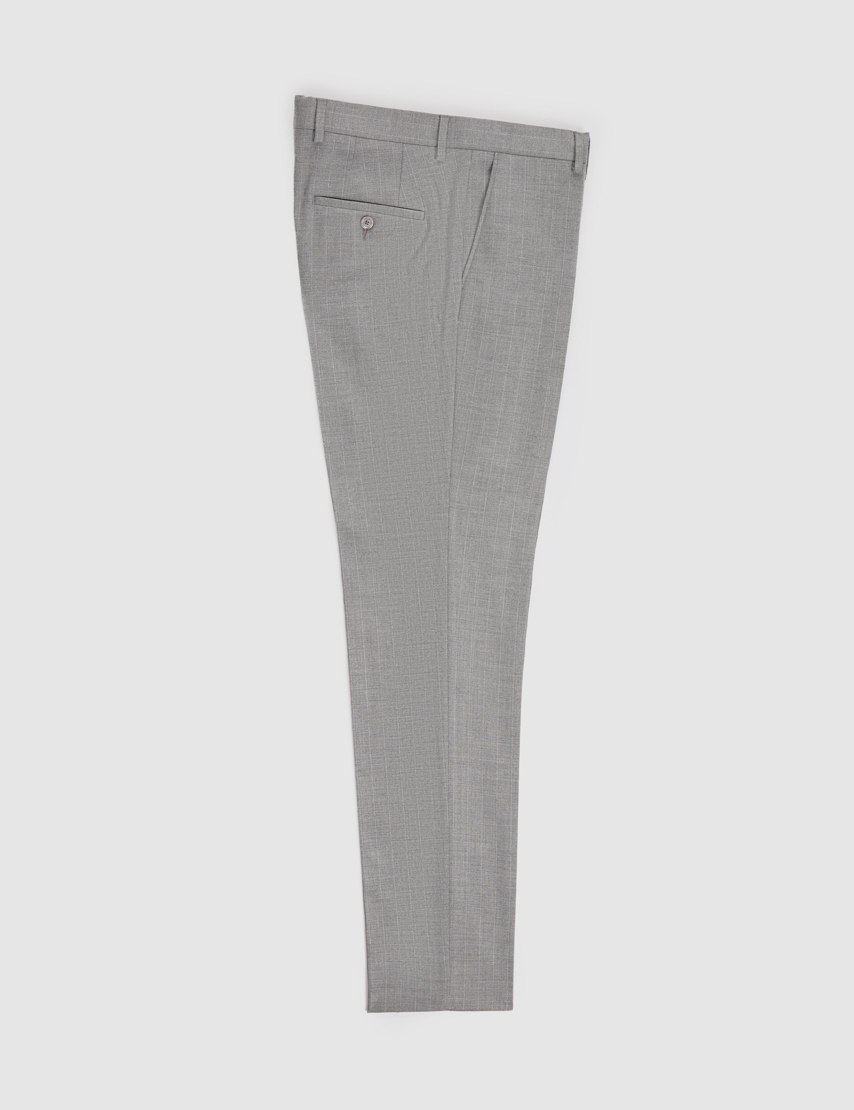 Füme Ex. Slim Fit Çizgili Takım Elbise