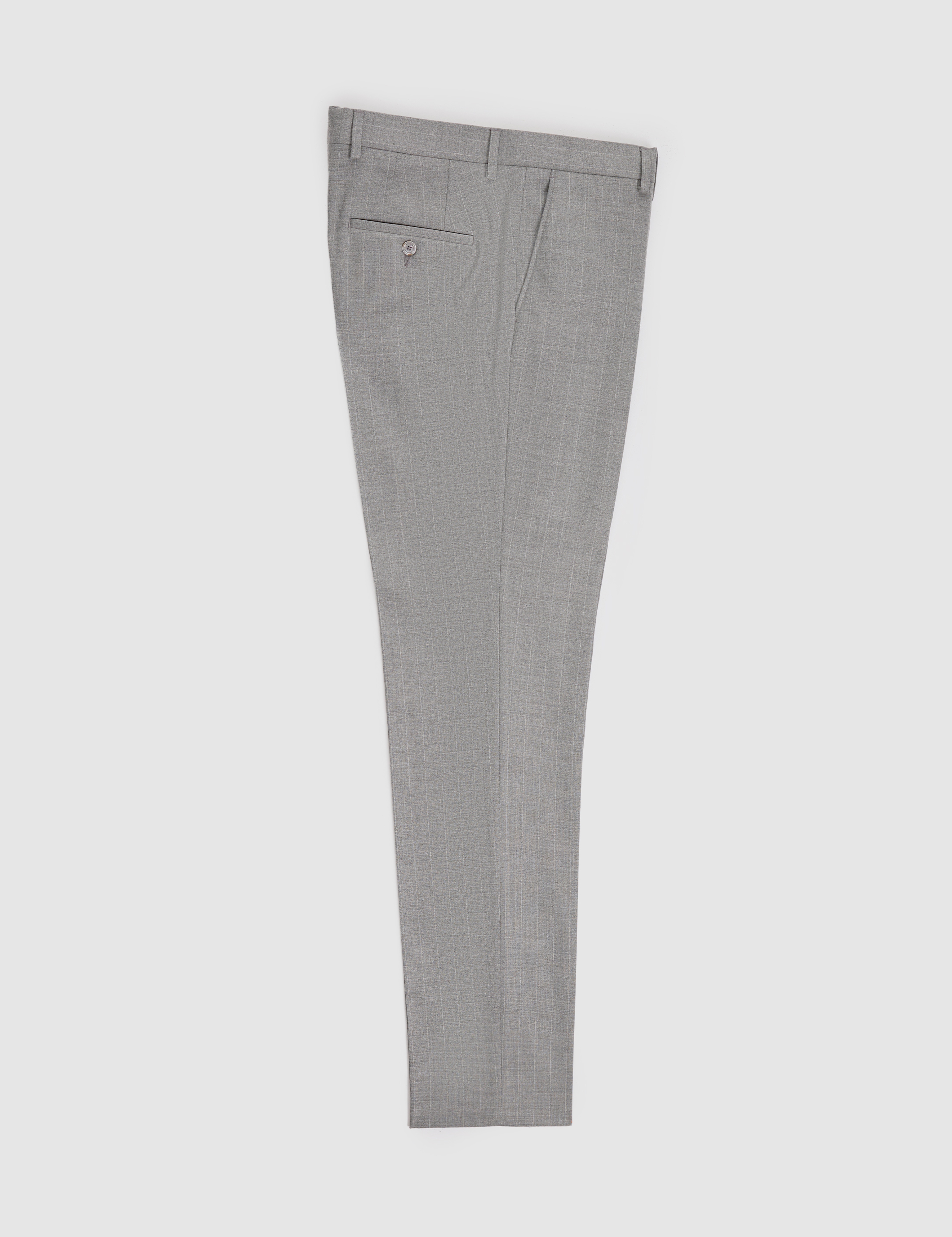 Füme Ex. Slim Fit Kırlangıç Yaka Çizgili Takım Elbise