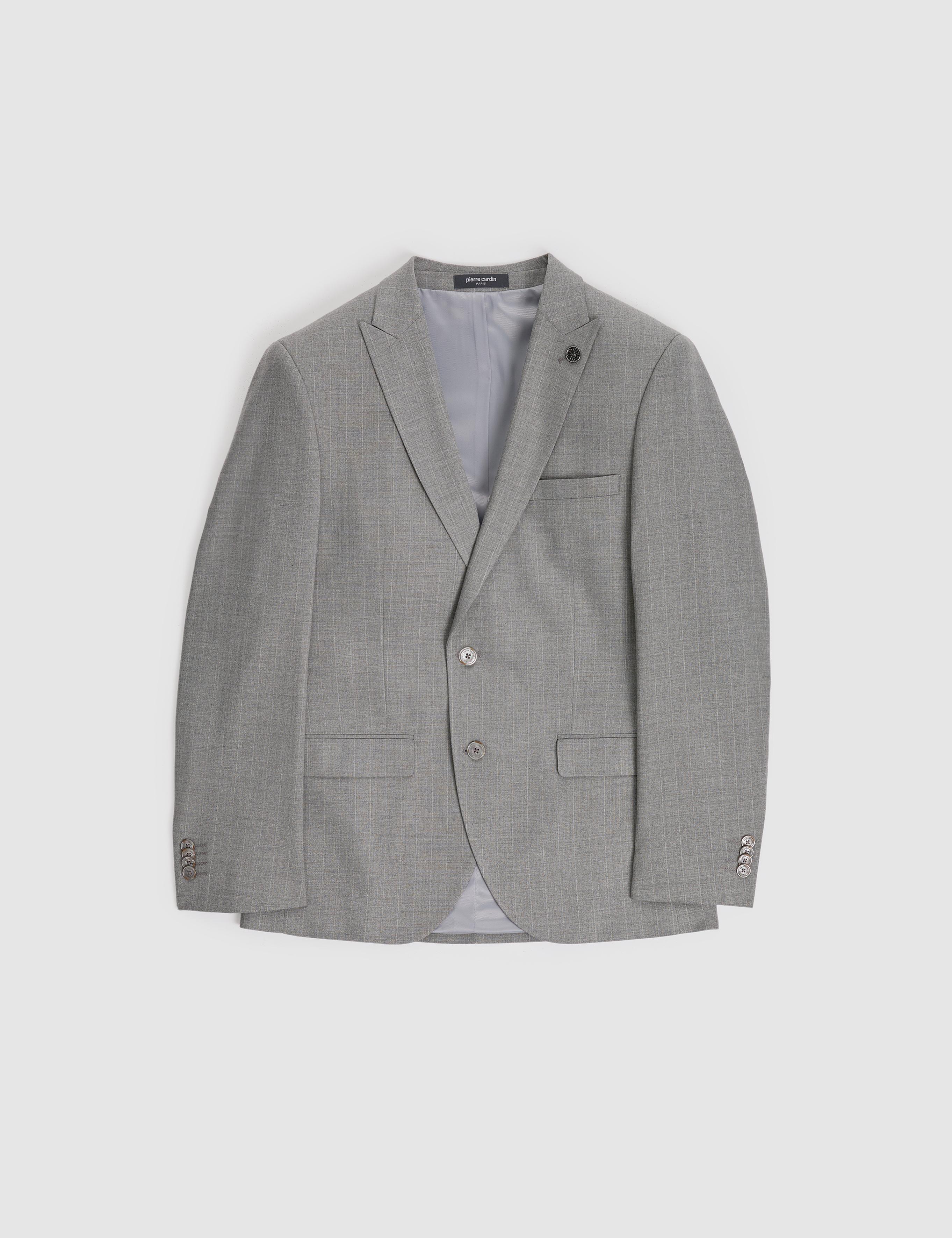 Füme Ex. Slim Fit Çizgili Takım Elbise