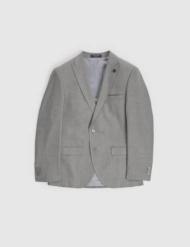 Füme Ex. Slim Fit Kırlangıç Yaka Çizgili Takım Elbise