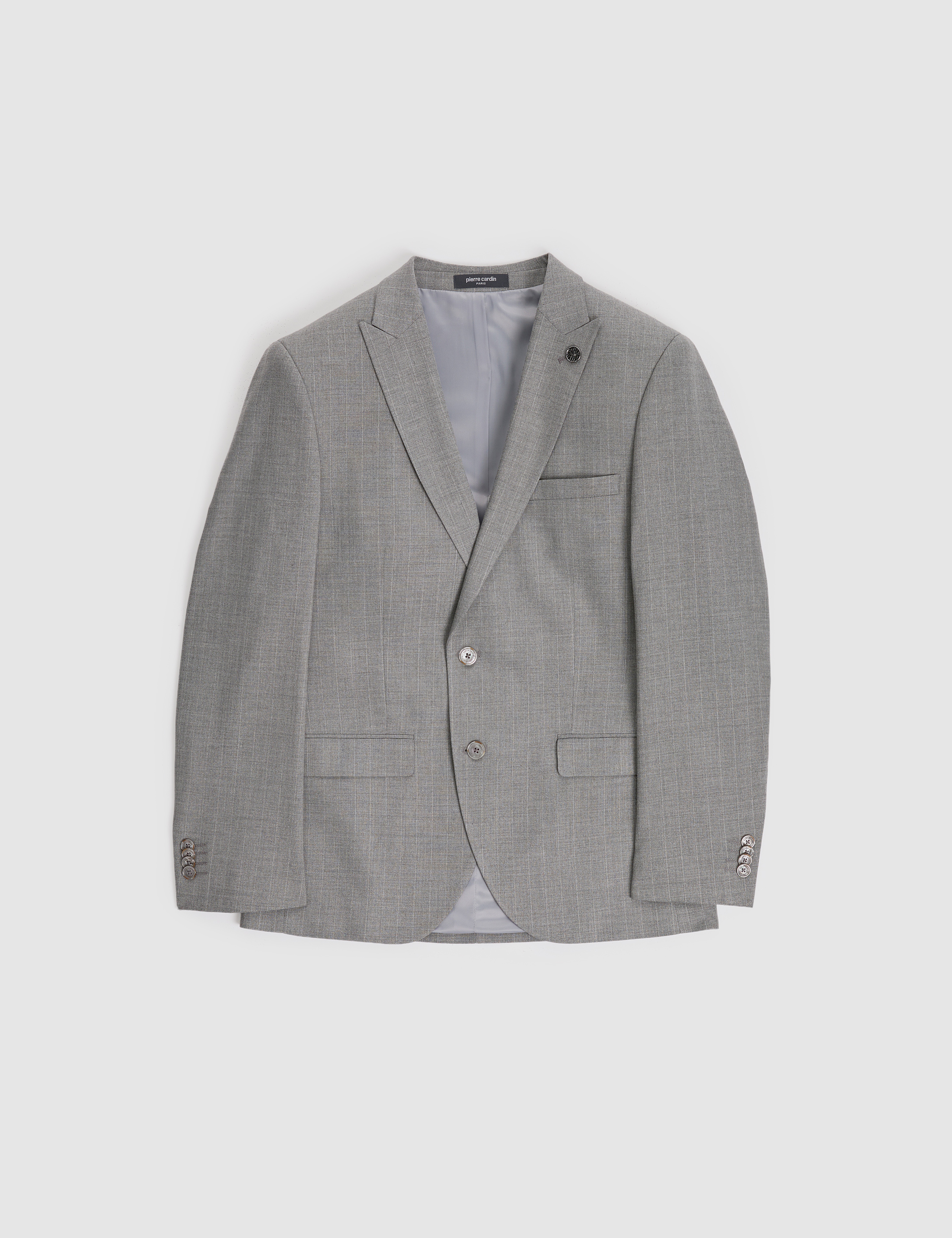 Füme Ex. Slim Fit Kırlangıç Yaka Çizgili Takım Elbise - Image 6
