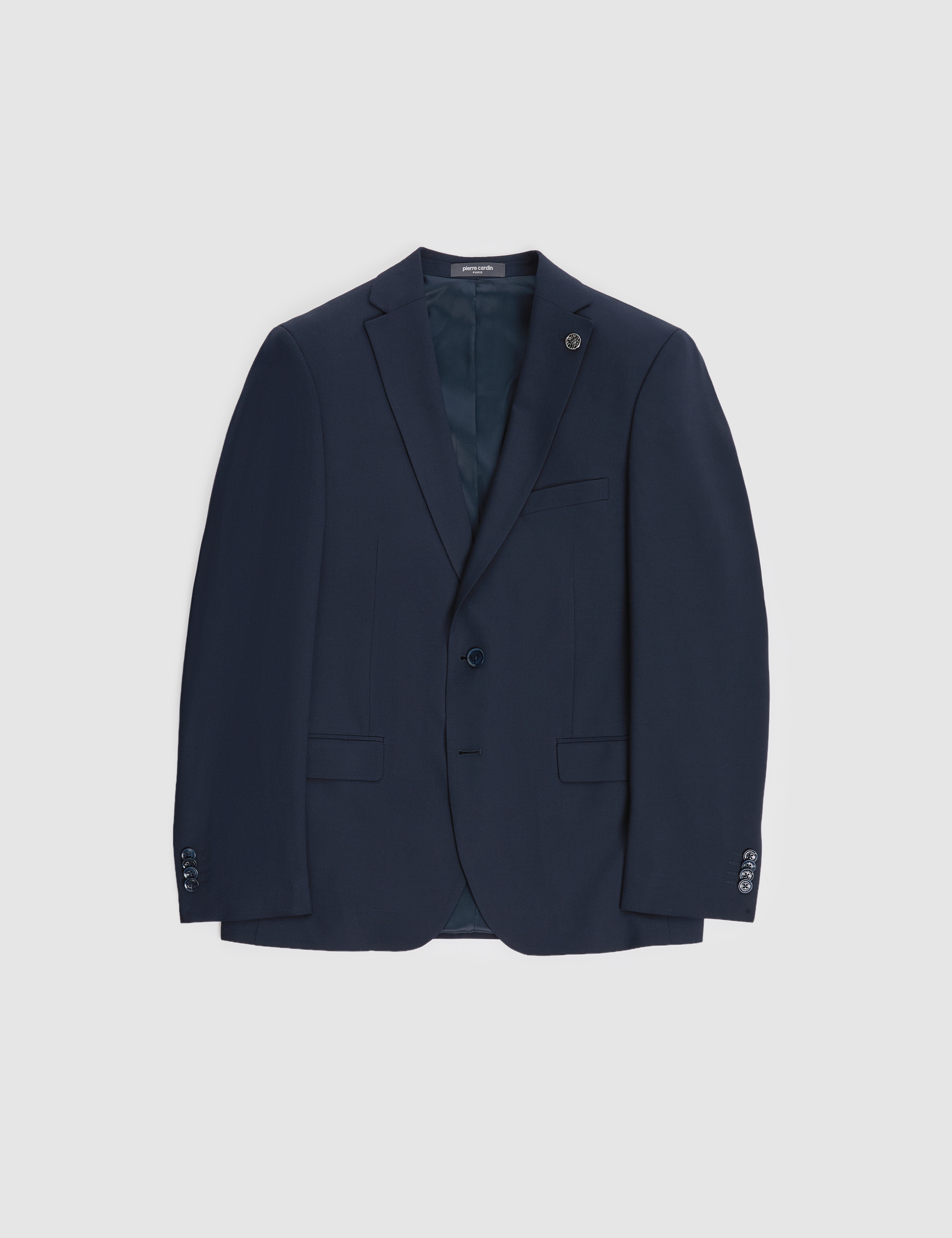 Lacivert Slim Fit Mono Yaka Takım Elbise - Image 6