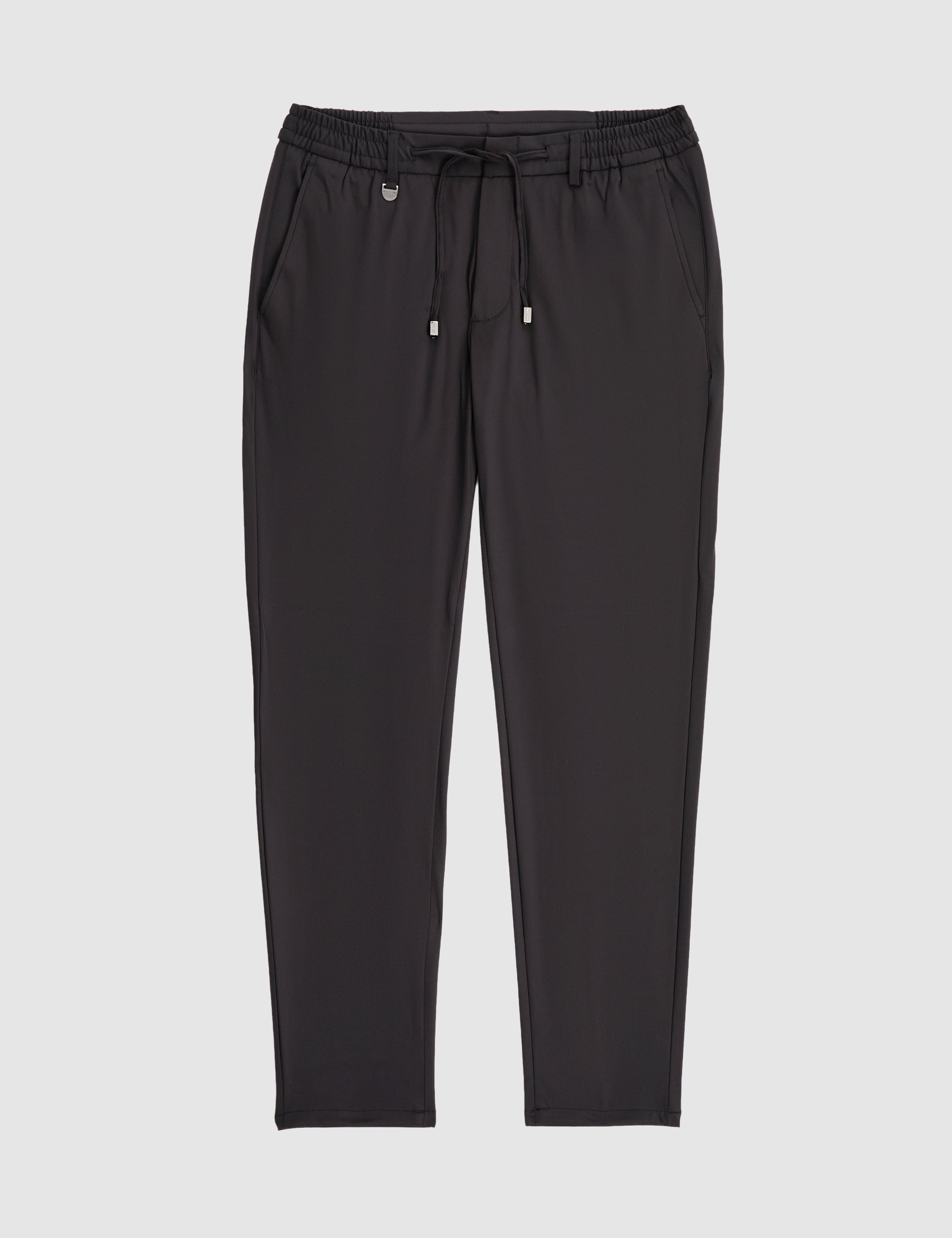 Siyah Ex. Slim Fit Beli Kordonlu Klasik Jogger Pantolon