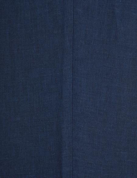 Lacivert Slim Fit Keten Karışımlı Pileli Pantolon - 50325165089
