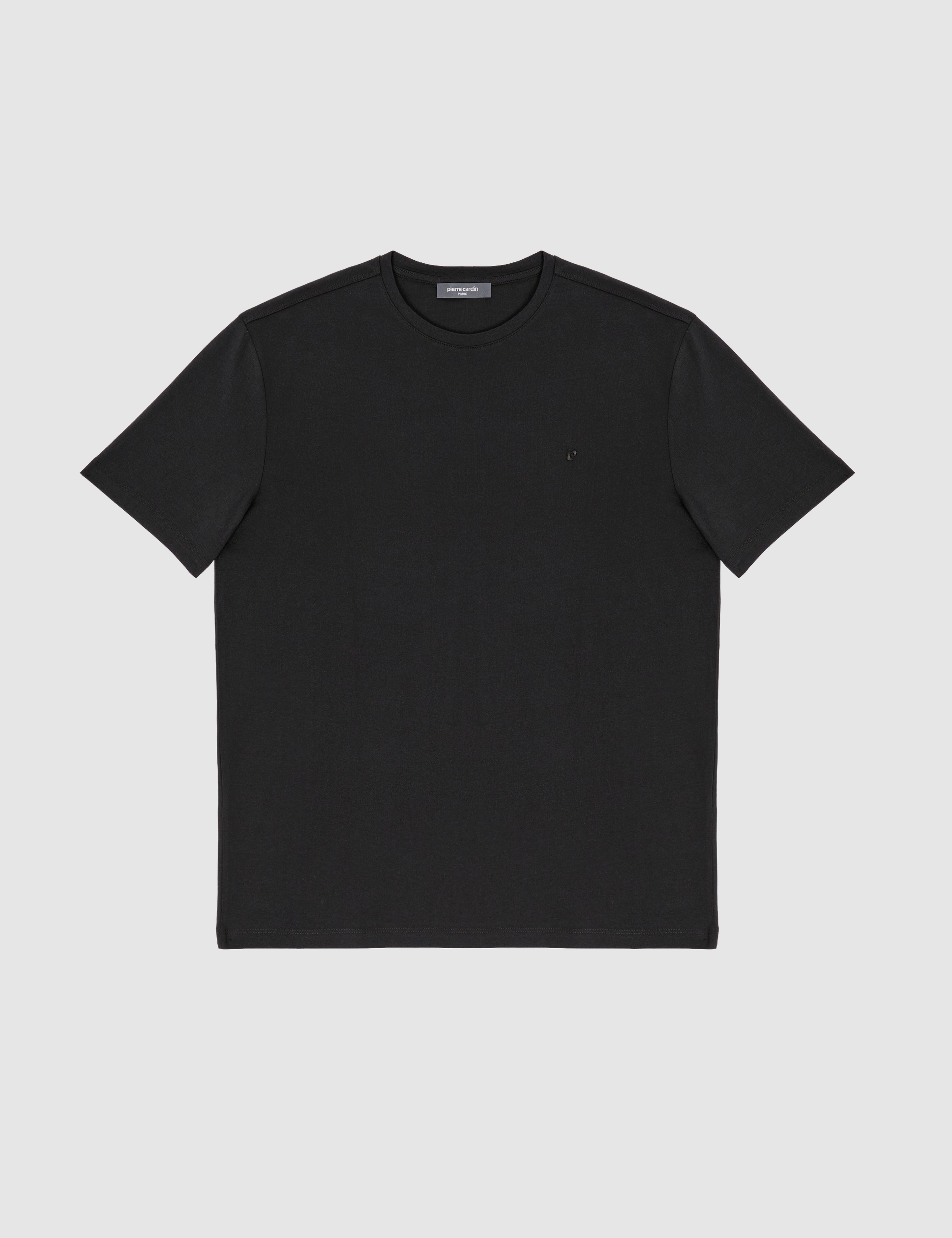 Siyah Regular Fit %100 Pamuk Bisiklet Yaka Basic Tişört