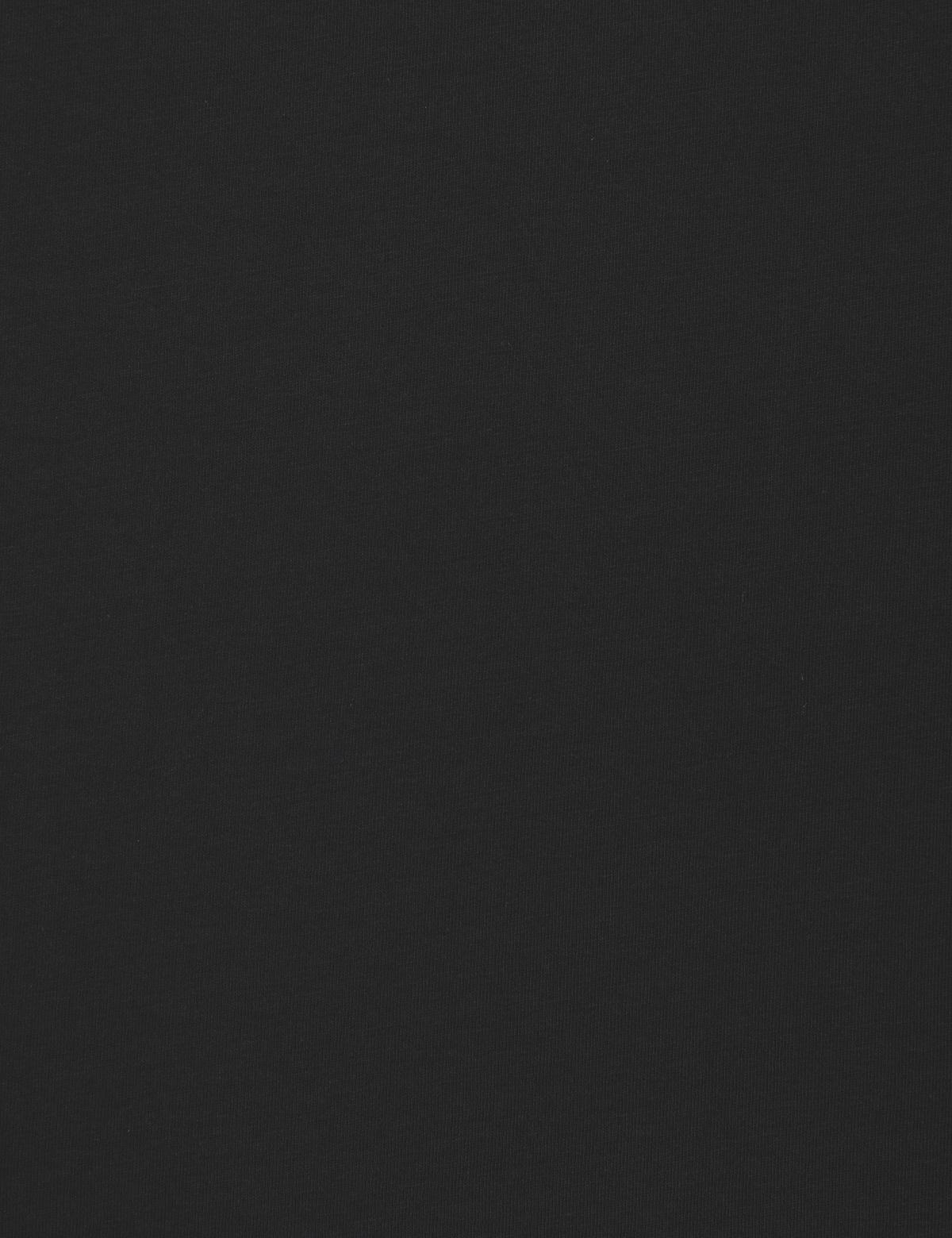 Siyah Regular Fit %100 Pamuk Bisiklet Yaka Basic Tişört - 50325299045