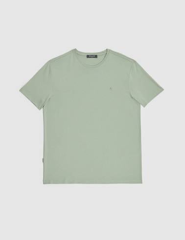 Çağla Slim Fit %100 Pamuk Bisiklet Yaka Basic Tişört