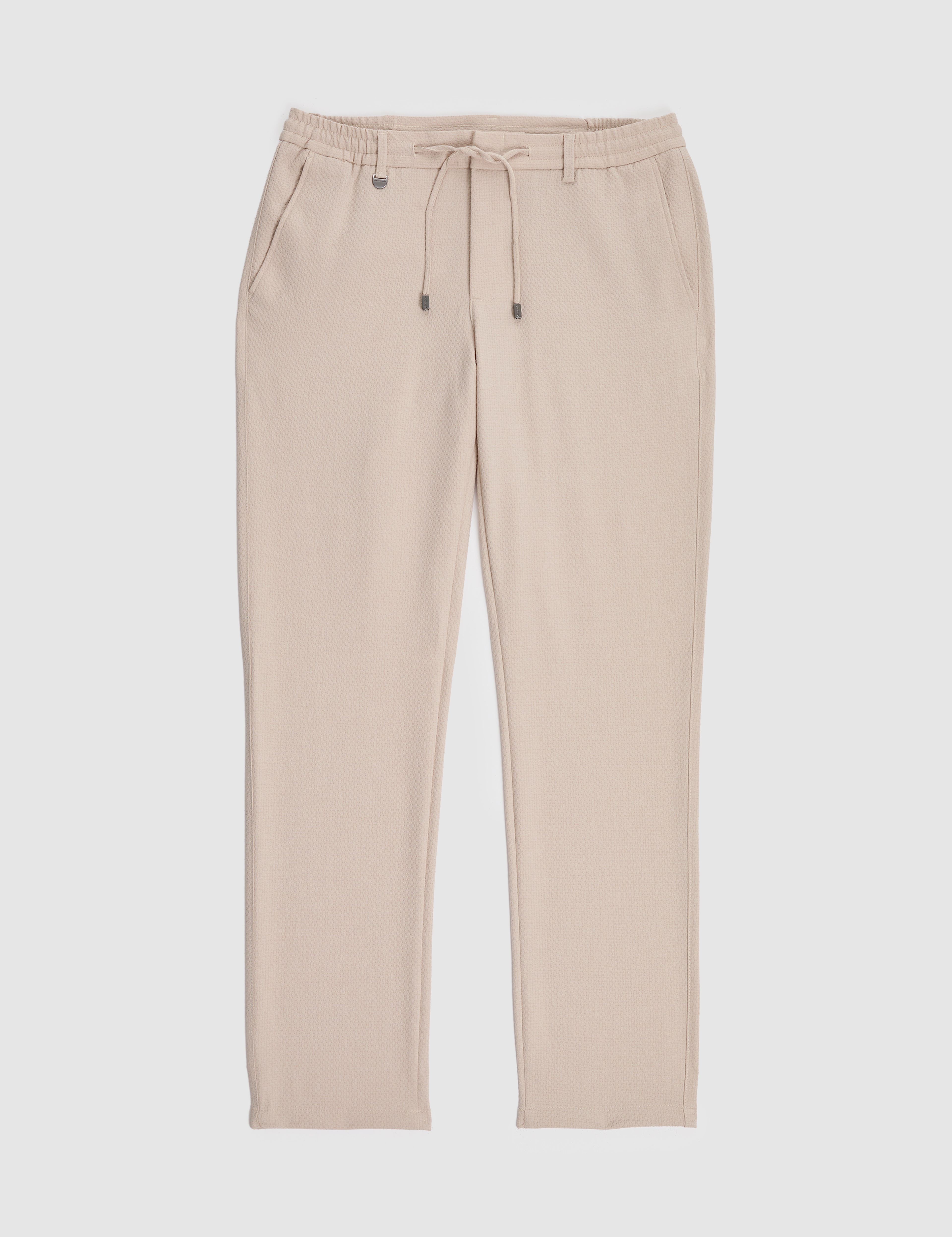 Bej Ex. Slim Fit Beli Kordonlu Pantolon - Image 5