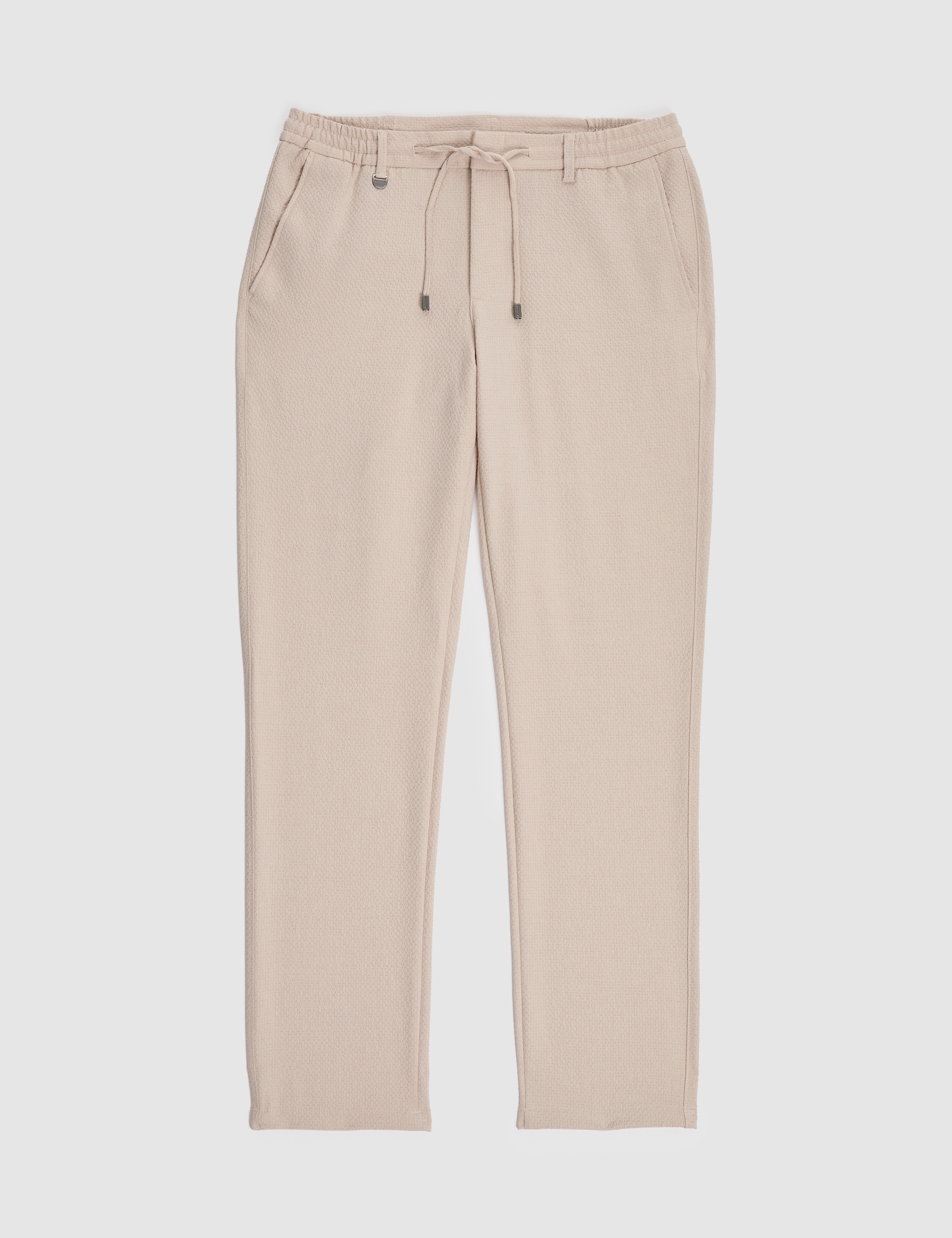 Bej Ex. Slim Fit Beli Kordonlu Pantolon