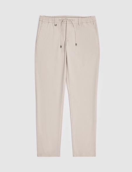 Bej Ex. Slim Fit Beli Kordonlu Pamuk Karışımlı Pantolon - 50325242006