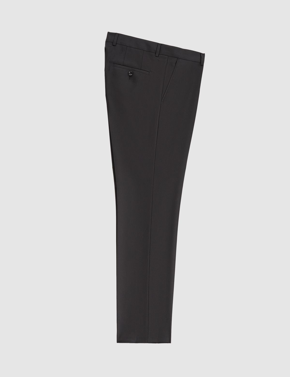 Siyah Slim Fit %100 Yün Takım Elbise - 50319622044