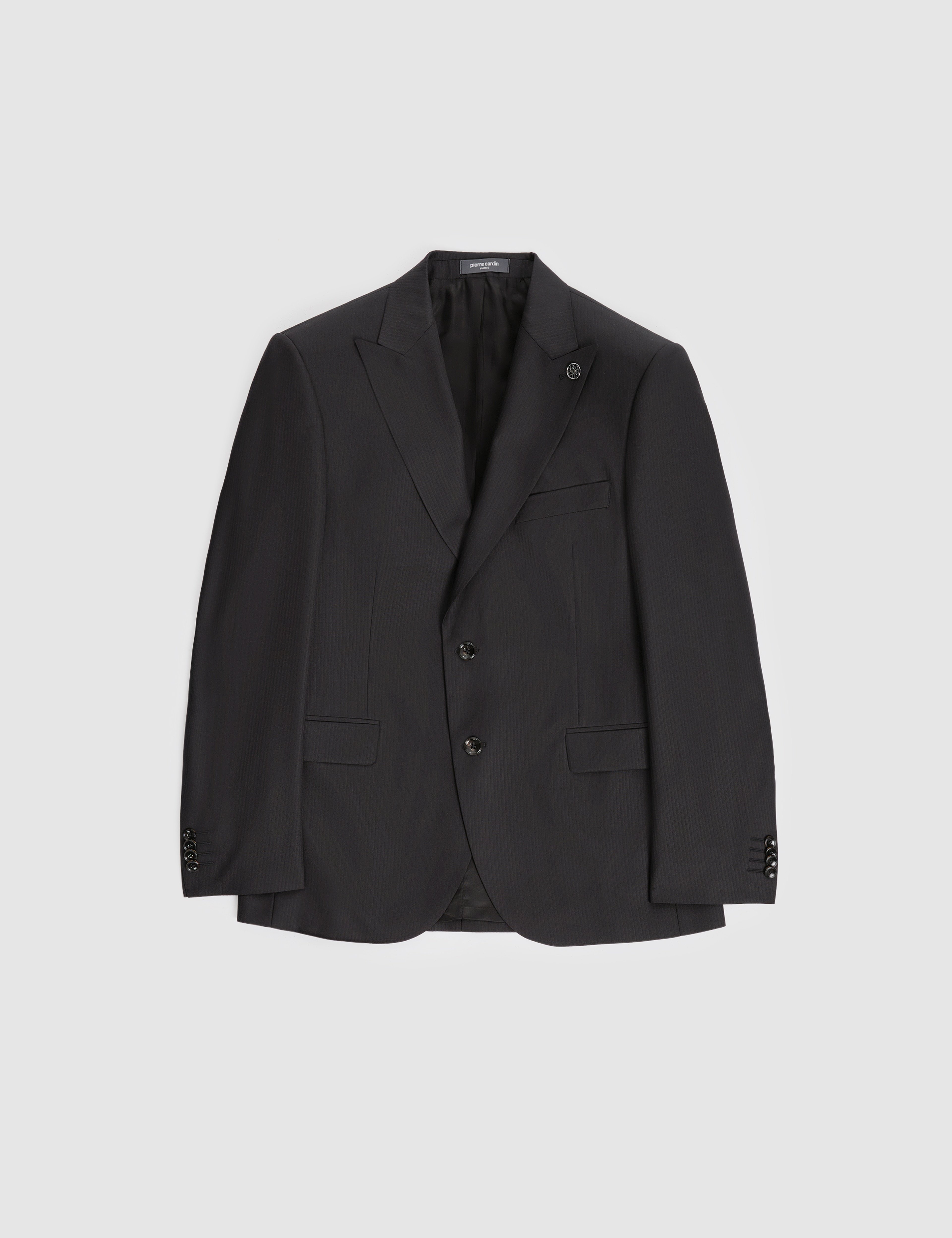 Siyah Slim Fit %100 Yün Takım Elbise