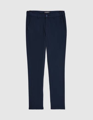 Lacivert Slim Fit Kanvas Pantolon