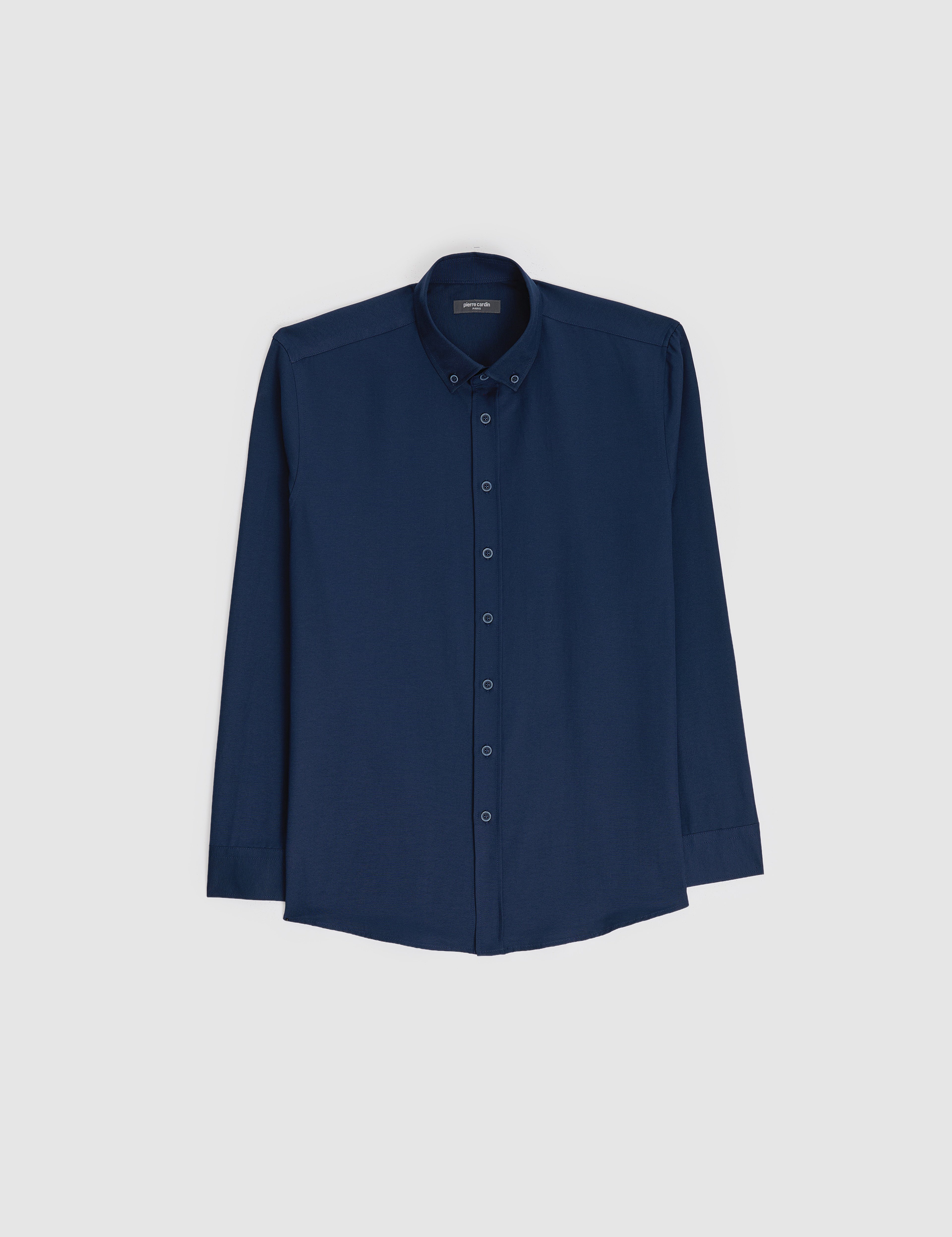 Lacivert Regular Fit Uzun Kollu Gömlek - Image 7