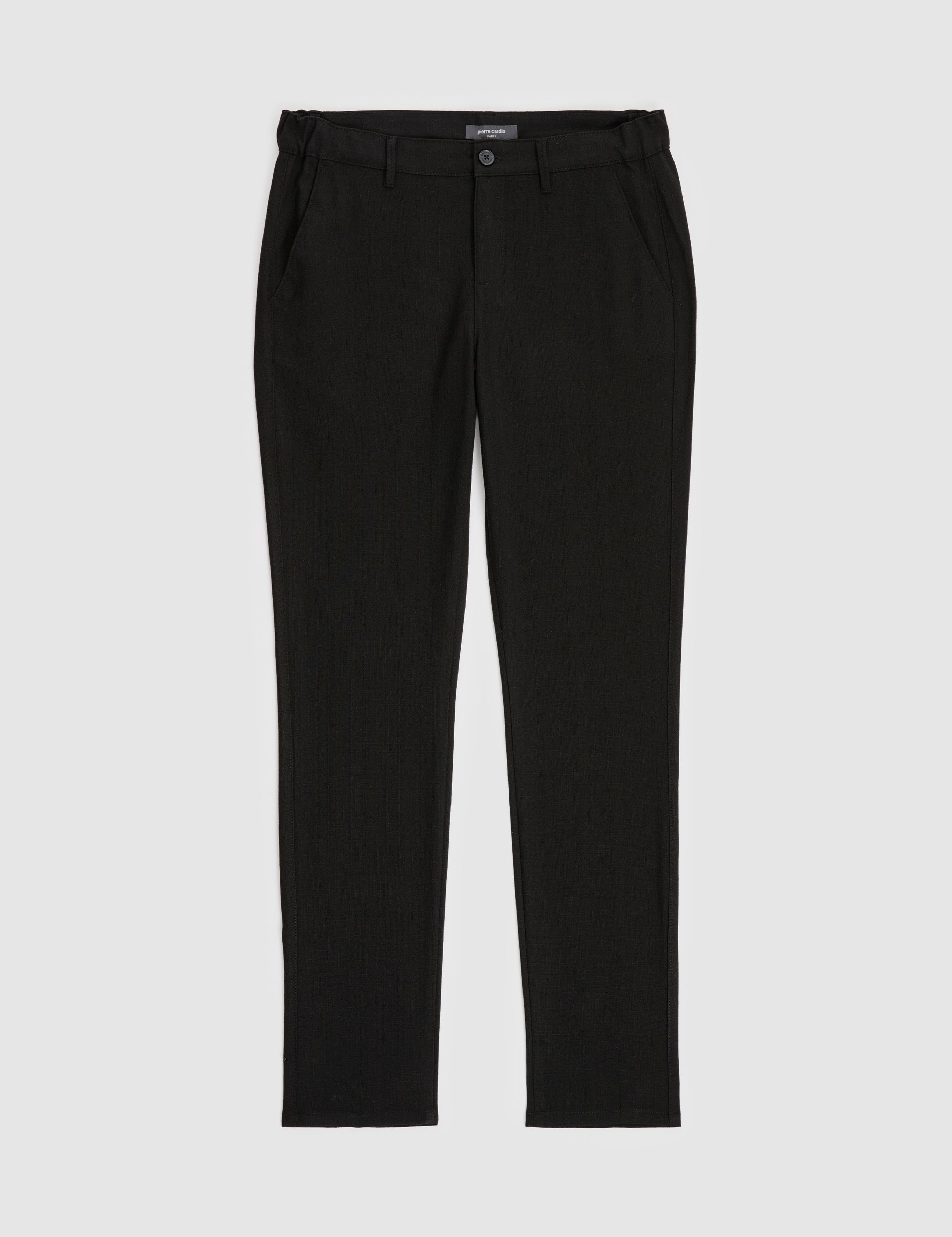 Siyah Slim Fit Kanvas Pantolon