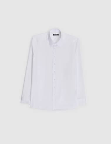 Beyaz Non Iron Easy Care Kumaş Slim Fit Basic Gömlek