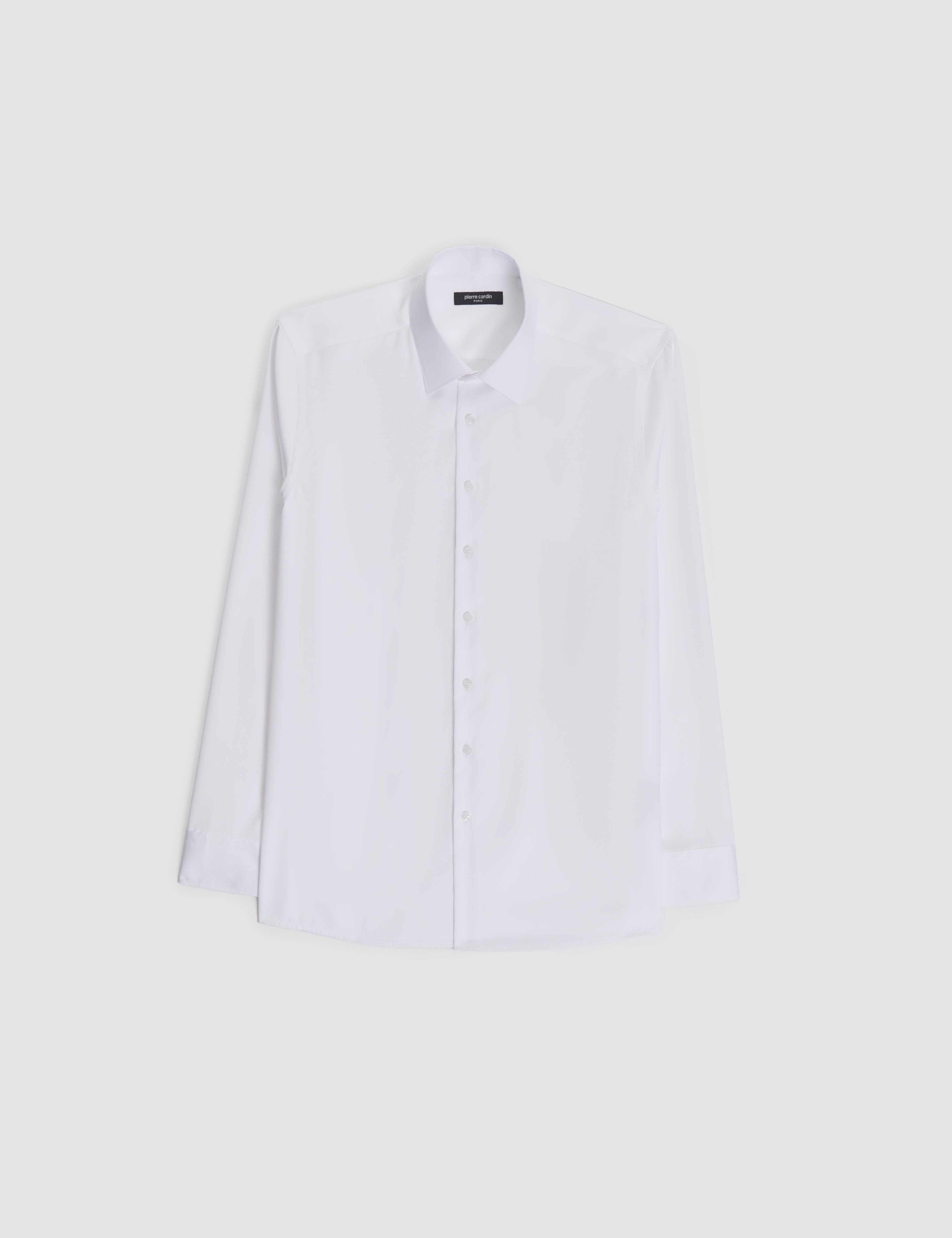 Beyaz Non Iron Easy Care Kumaş Slim Fit Basic Gömlek - Image 6