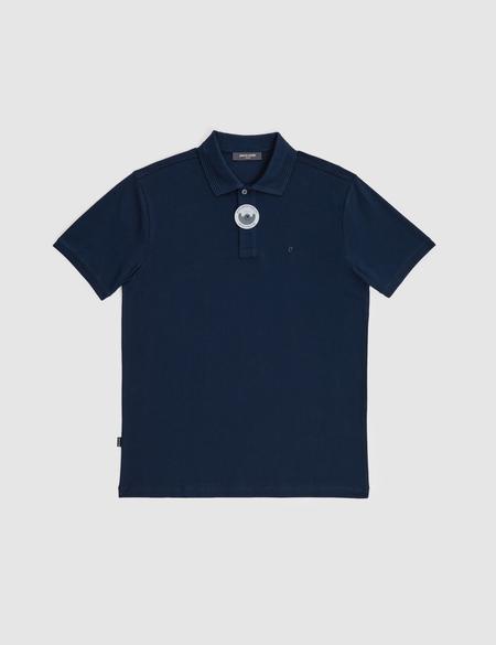 Lacivert Slim Fit %100 Pamuk Düğmeli Polo Yaka Basic Tişört - 50321128056