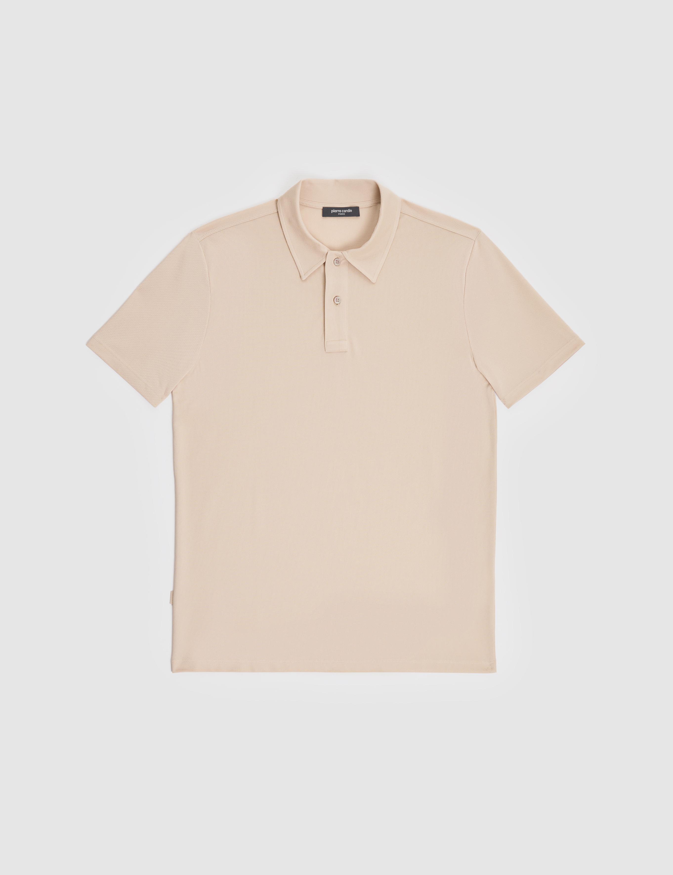 Bej Regular Fit Polo Yaka Tişört