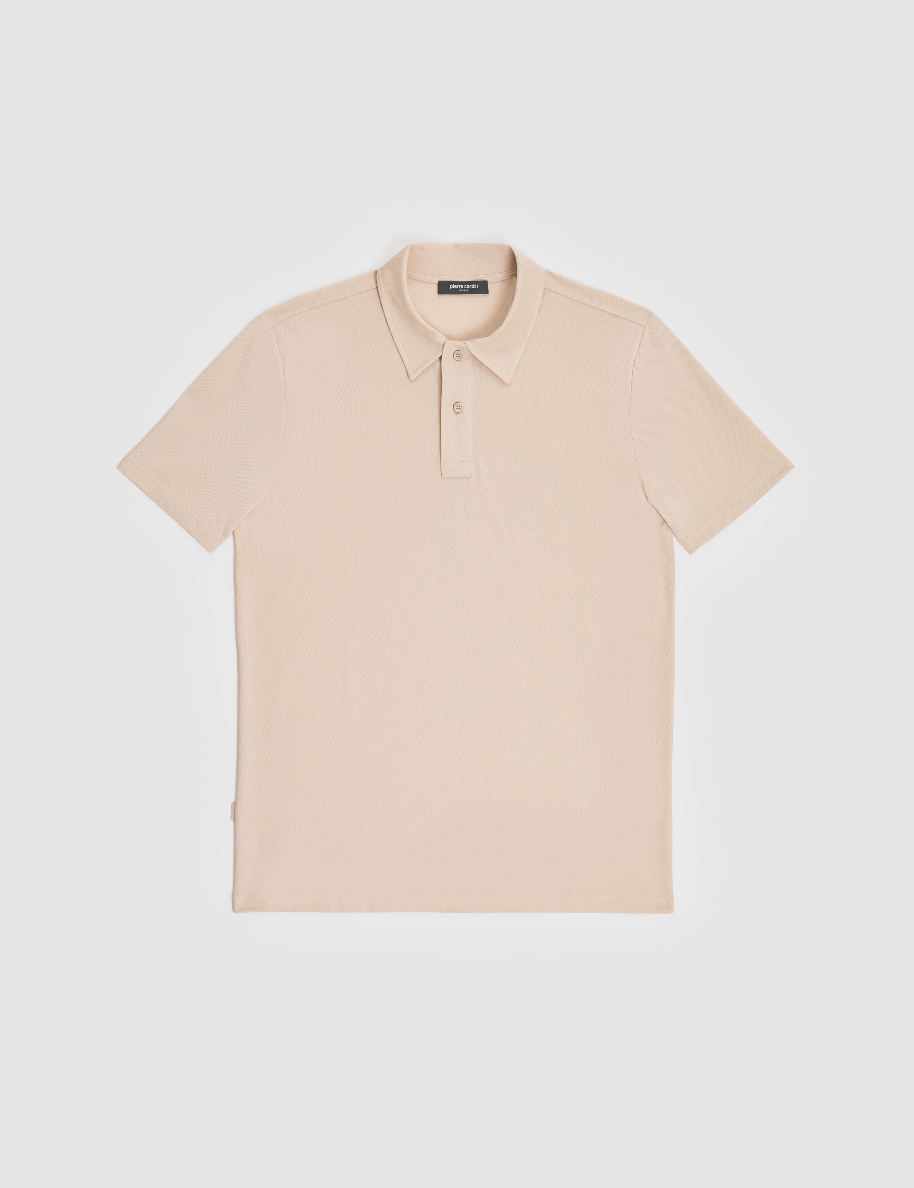 Bej Regular Fit Düğmeli Polo Yaka Tişört - Image 6