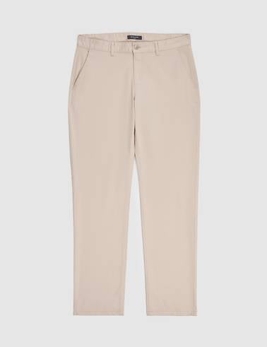Bej Regular Fit Kanvas Pantolon