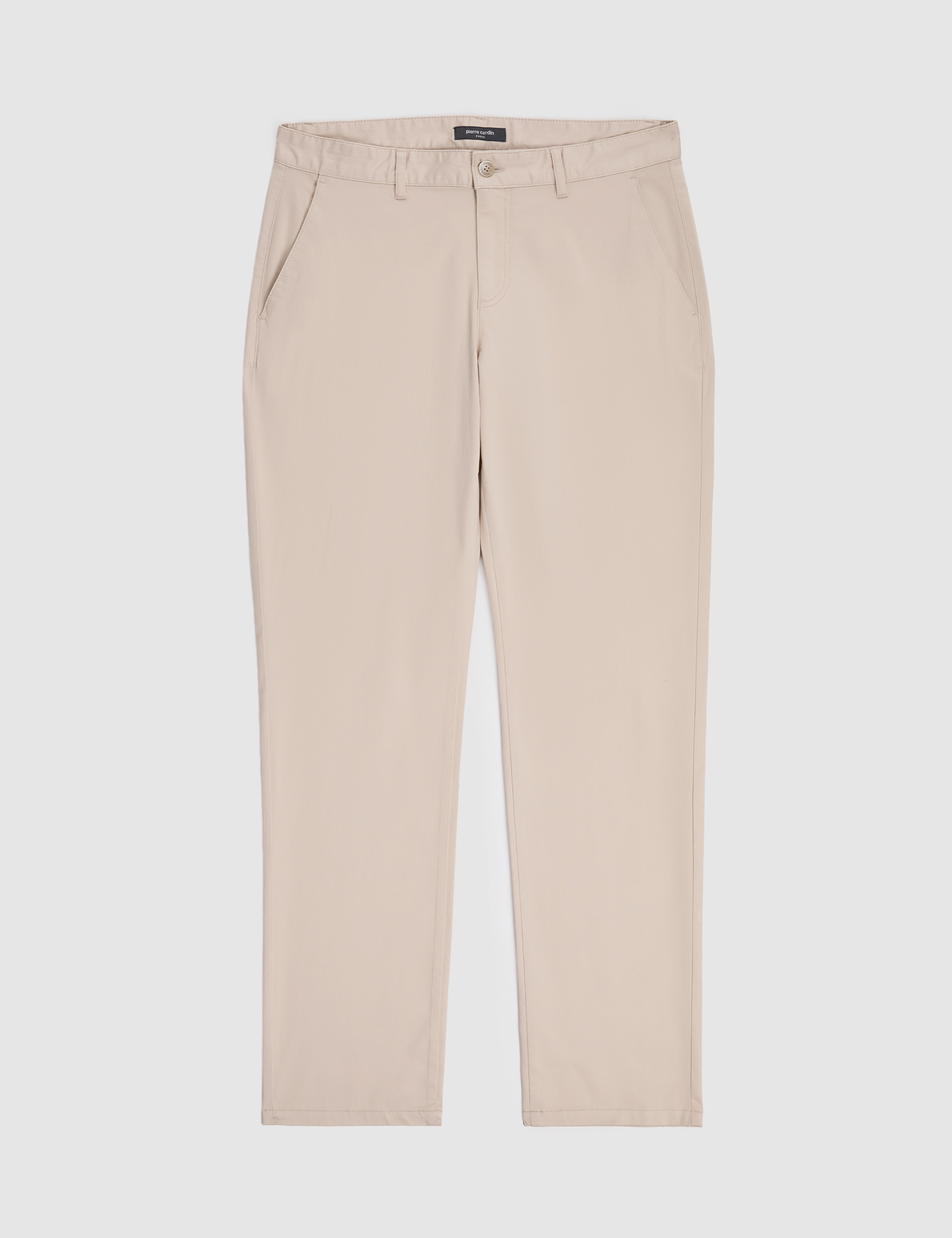 Bej Regular Fit Basic Kanvas Pantolon