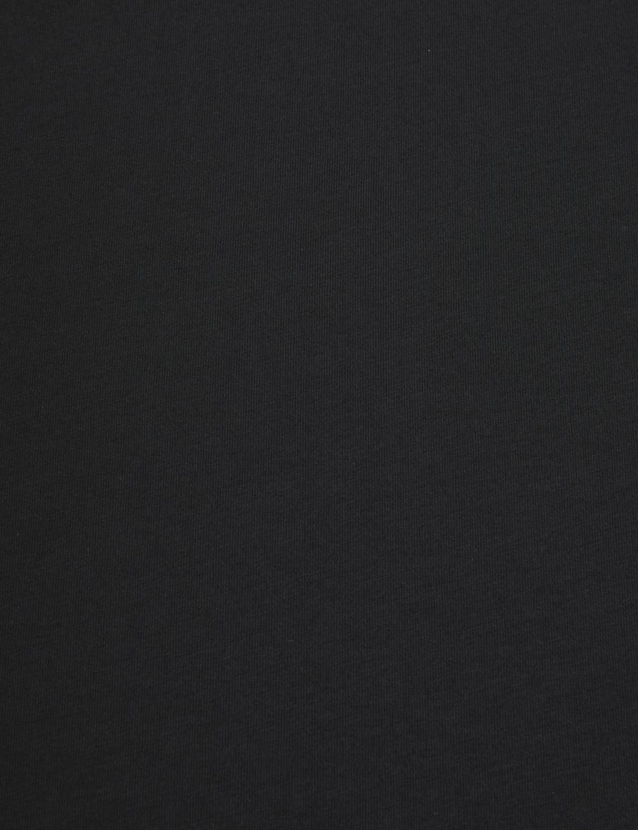 Siyah Comfort Fit %100 Pamuk Bisiklet Yaka Basic Tişört