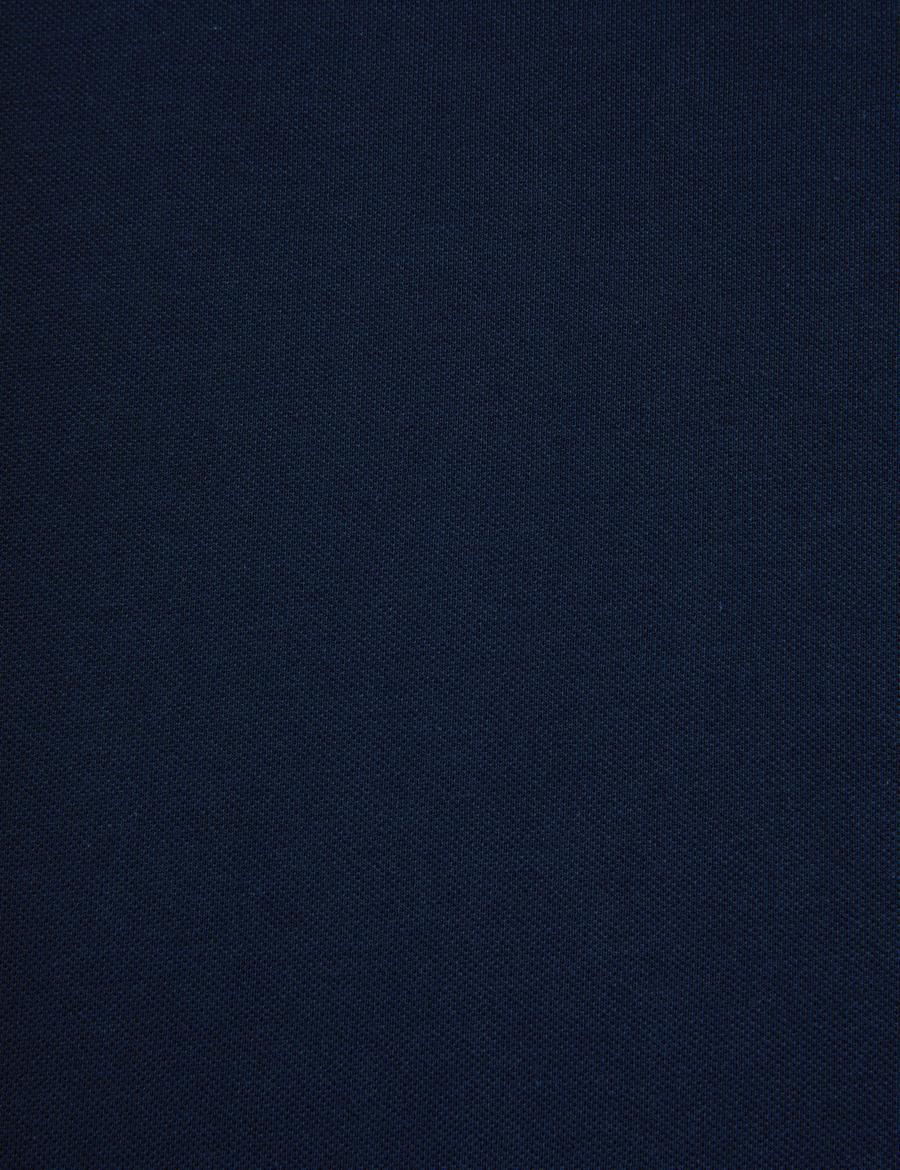 Lacivert Slim Fit %100 Pamuk Bisiklet Yaka Tişört