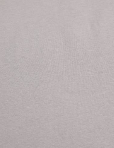 Gri Slim Fit  %100 Pamuk Bisiklet Yaka Basic Tişört
