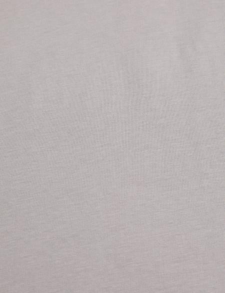 Gri Slim Fit  %100 Pamuk Bisiklet Yaka Basic Tişört - 50325307065