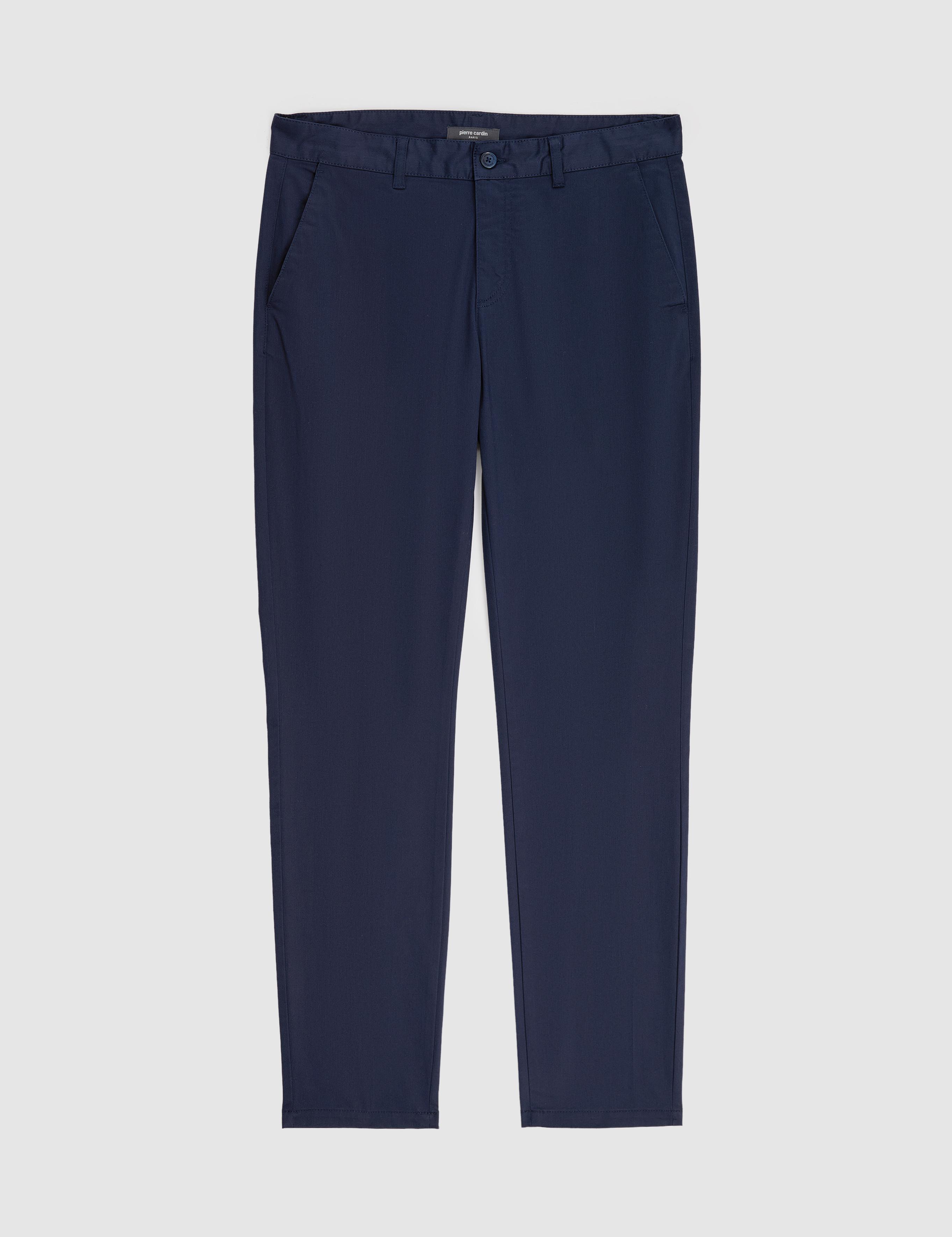 Lacivert Slim Fit Kanvas Pantolon
