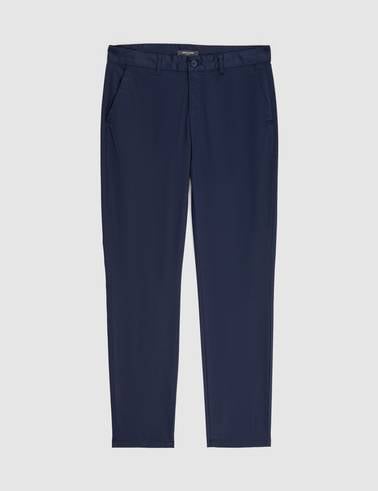 Lacivert Slim Fit Kanvas Pantolon