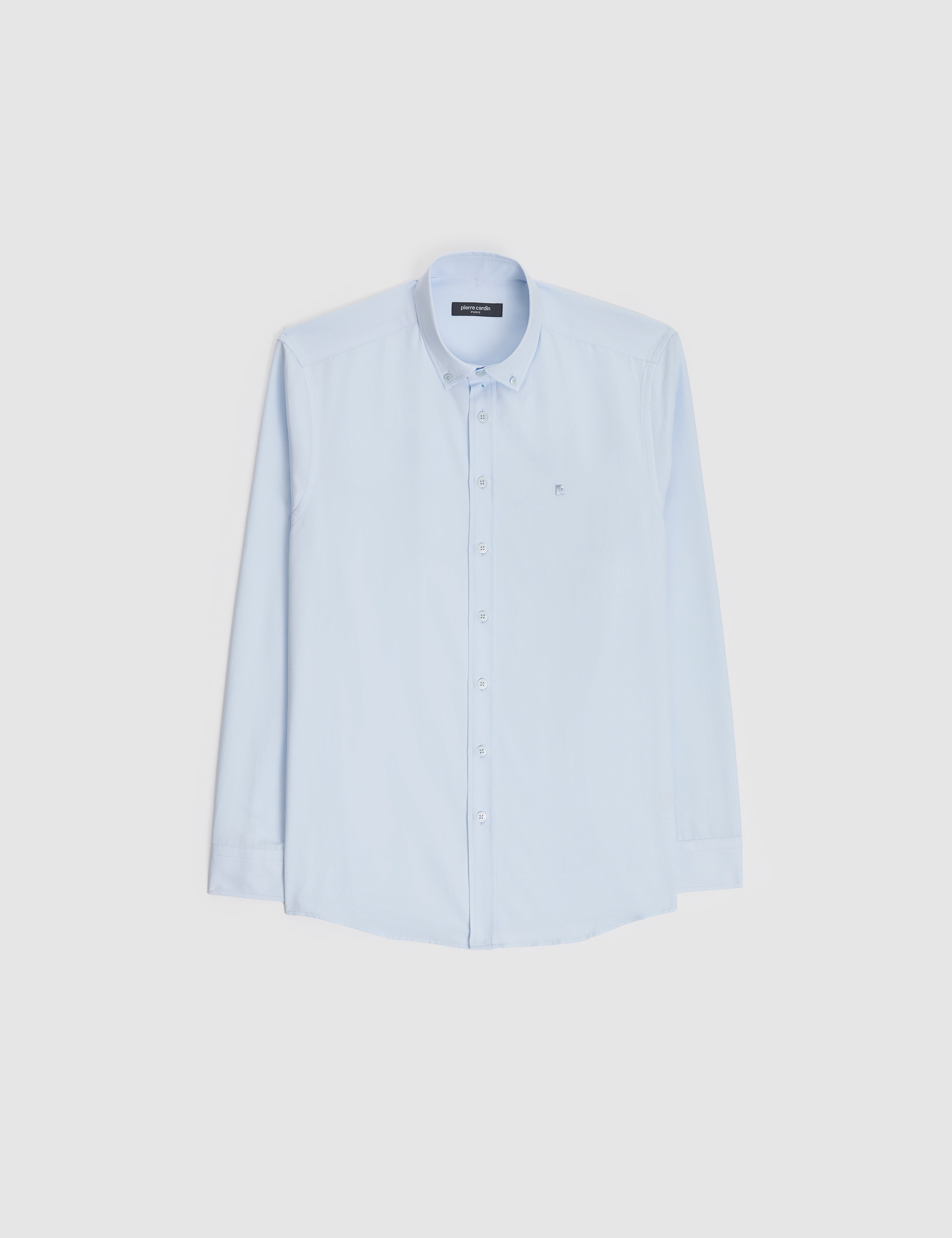 Açık Mavi Oxford Slim Fit Kolay Ütülenebilir Gömlek