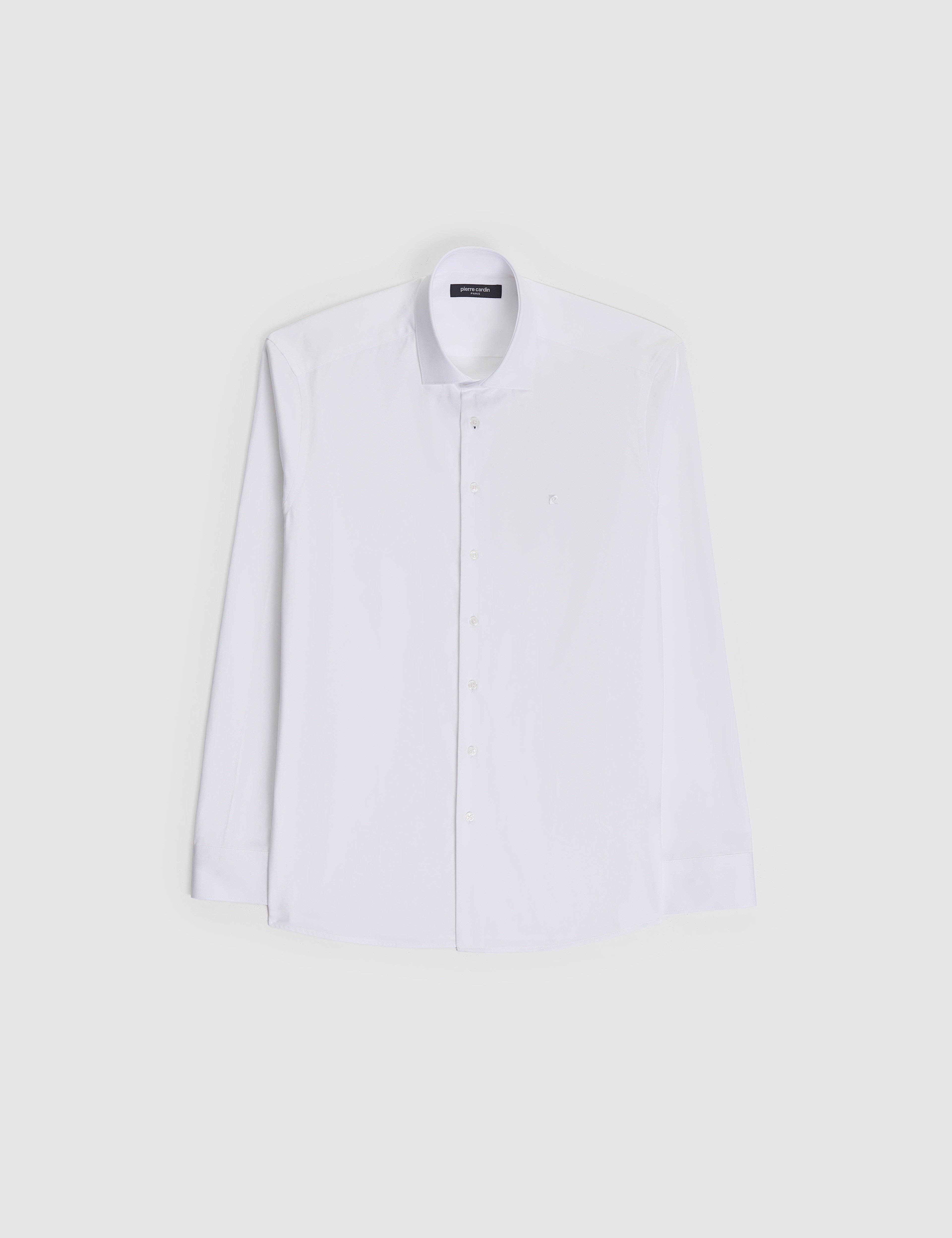 Beyaz İtalyan Yaka Slim Fit Basic Gömlek