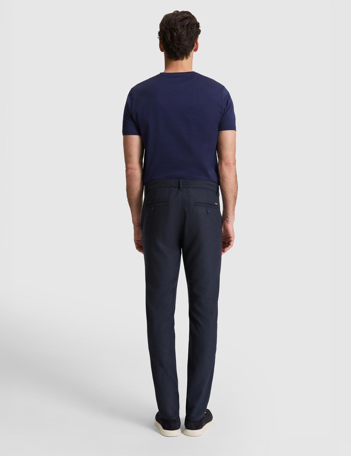 Lacivert Slim Fit Kanvas Pantolon - 50320851269