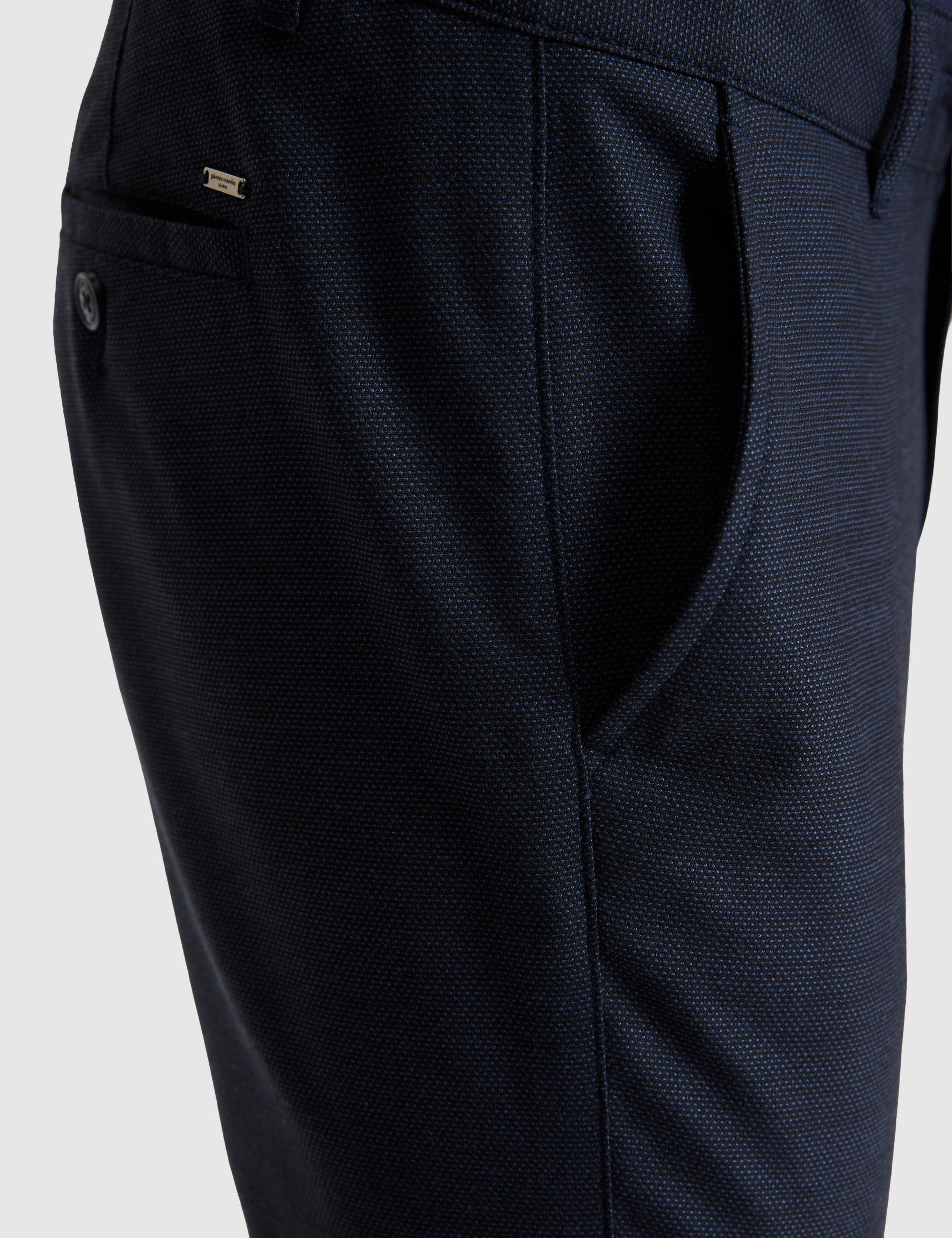Lacivert Slim Fit Kanvas Pantolon