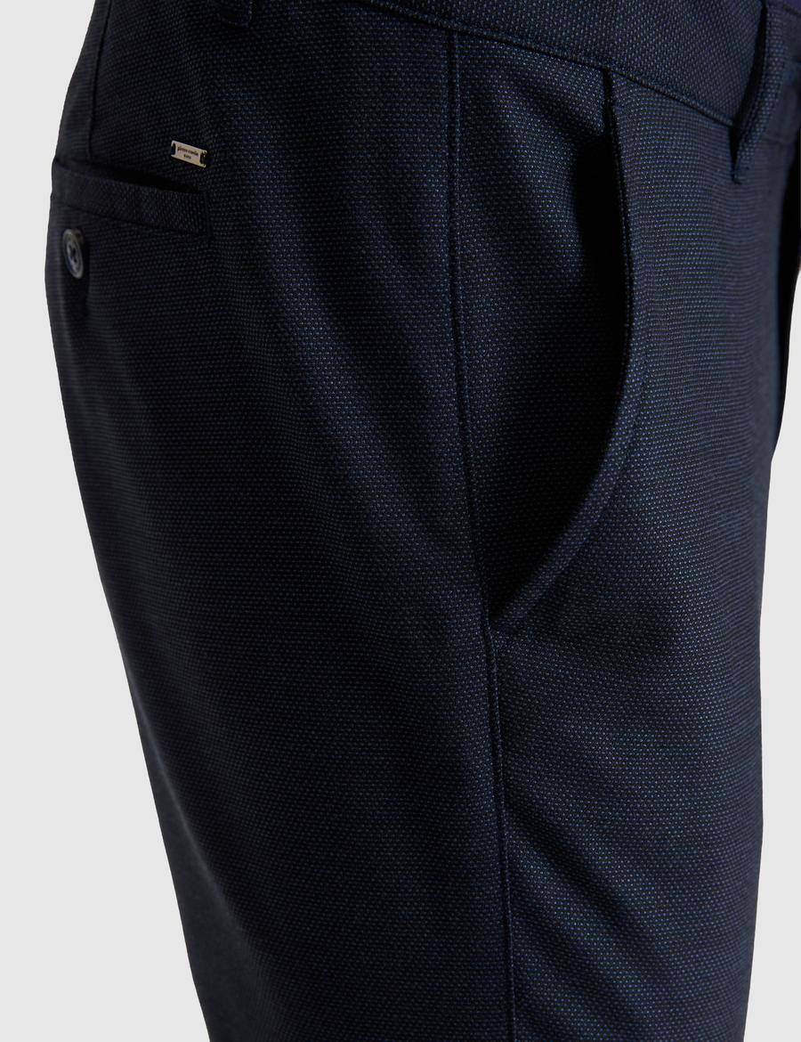 Lacivert Slim Fit Kanvas Pantolon