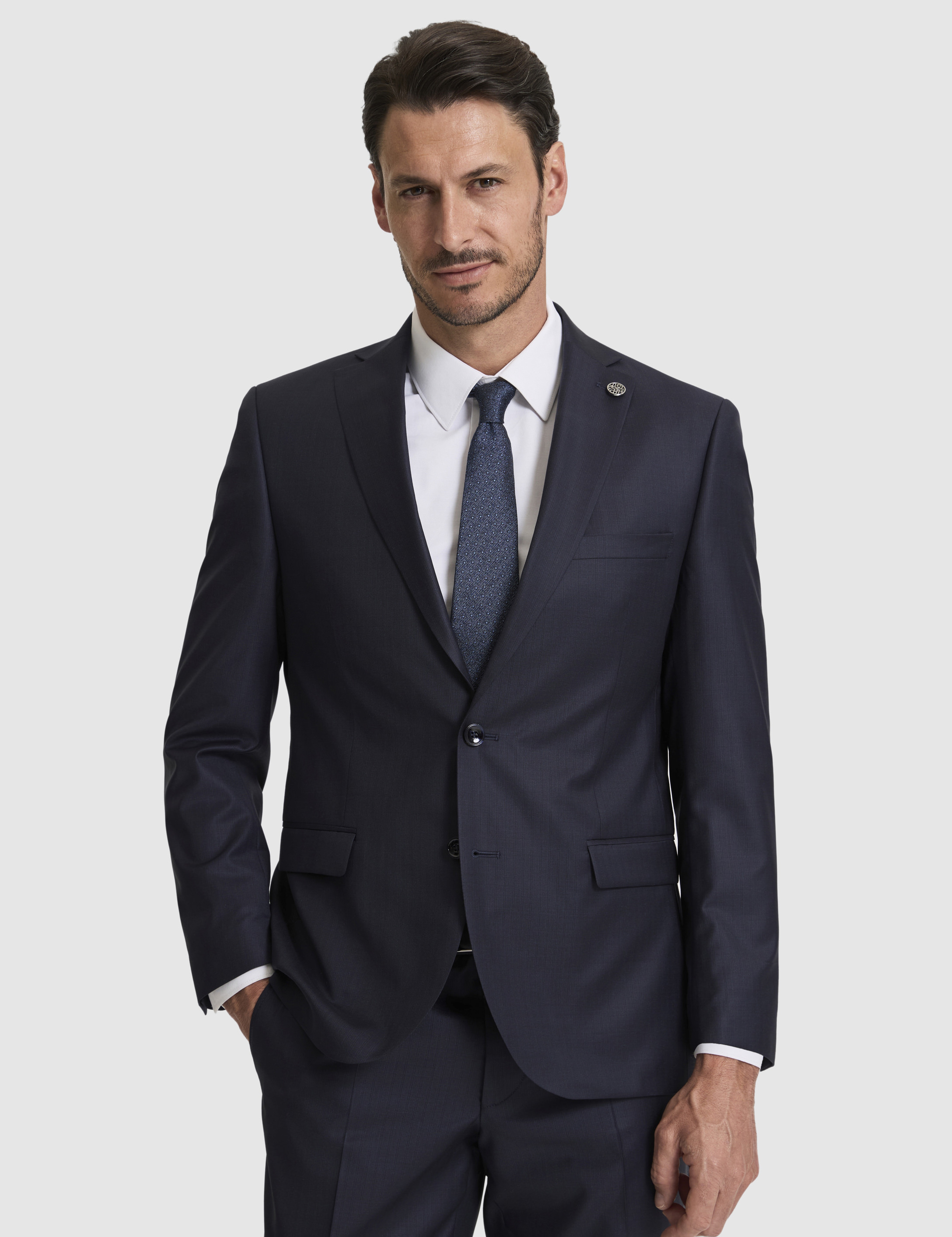Lacivert Slim Fit Takım Elbise - Image 5