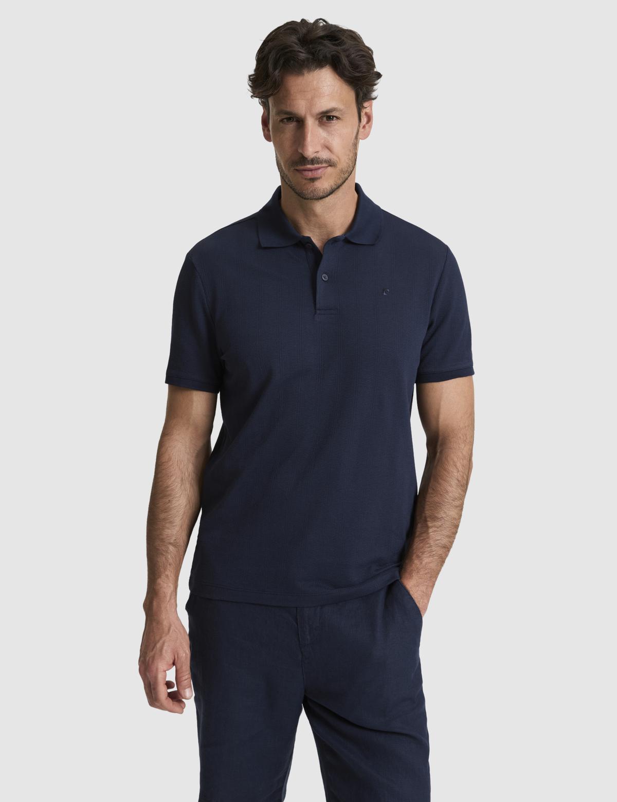 Lacivert Slim Fit Polo Yaka Tişört