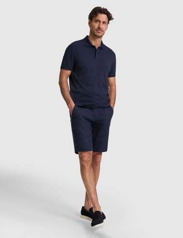 Lacivert Slim Fit Düğmeli Polo Yaka Tişört