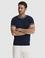 Lacivert Slim Fit Bisiklet Yaka Triko Tişört