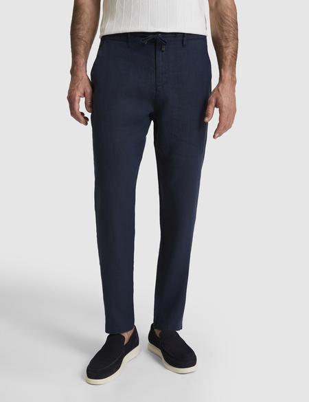 Lacivert Carrot Fit Kanvas Pantolon - 50320846712