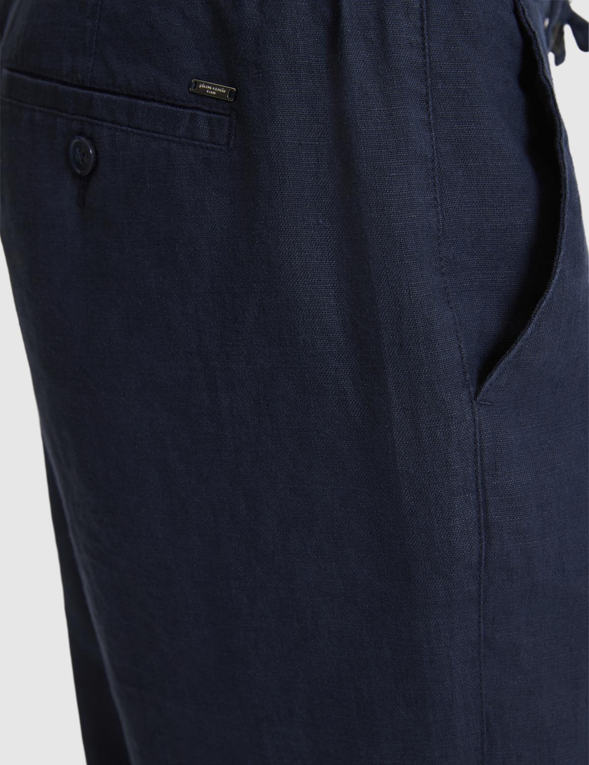 Lacivert Carrot Fit Kanvas Pantolon - 50320846712