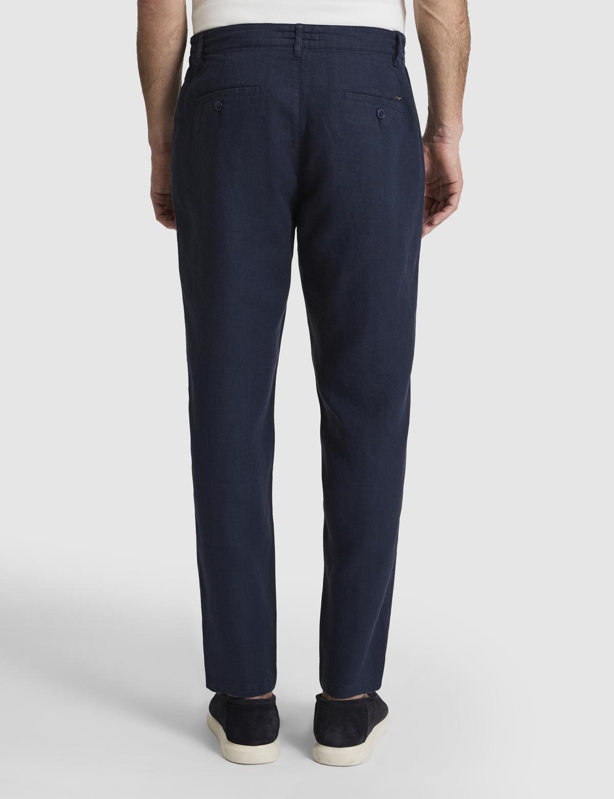 Lacivert Carrot Fit Kanvas Pantolon - 50320846712