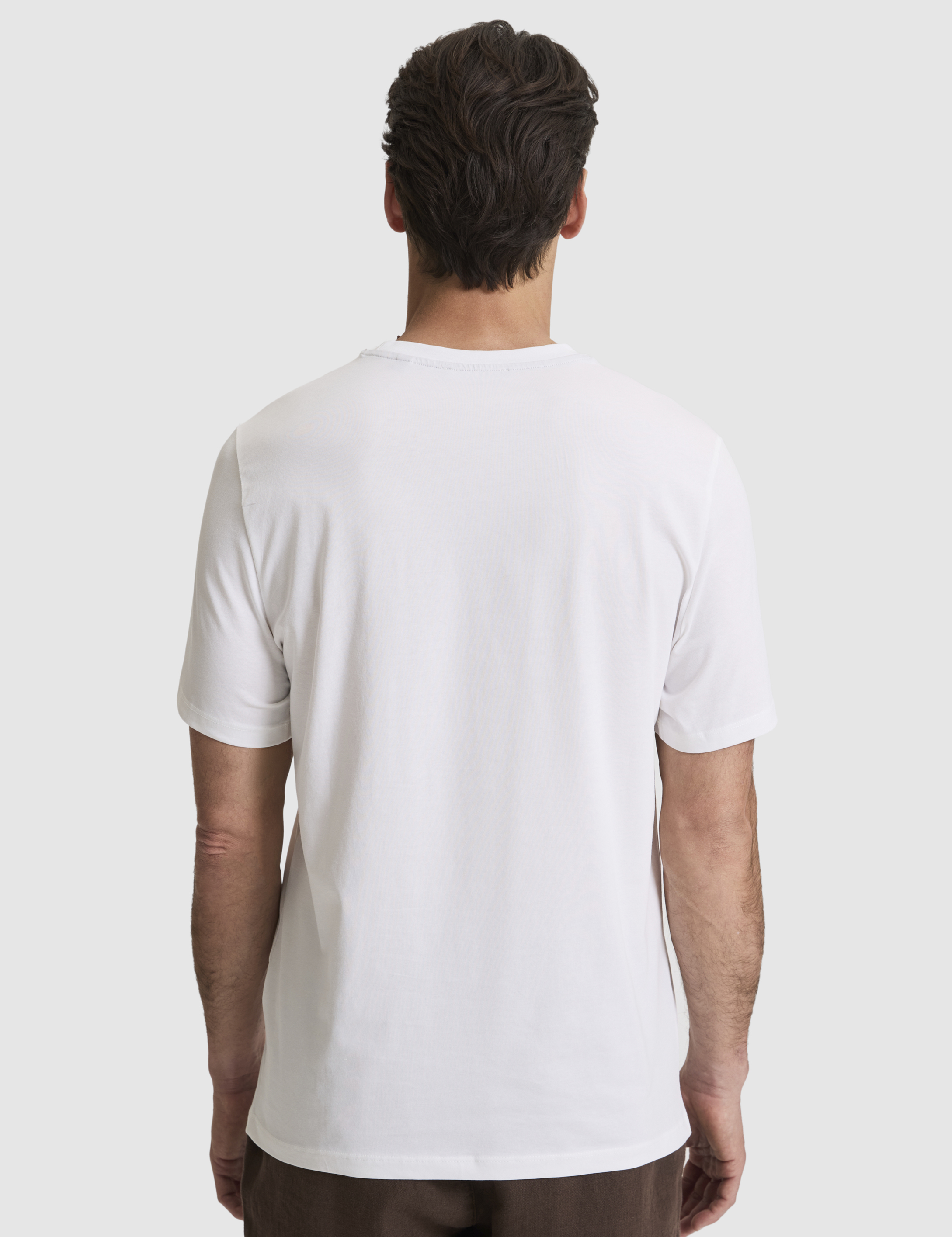 Ekru Regular Fit Bisiklet Yaka Tişört - 50321211001