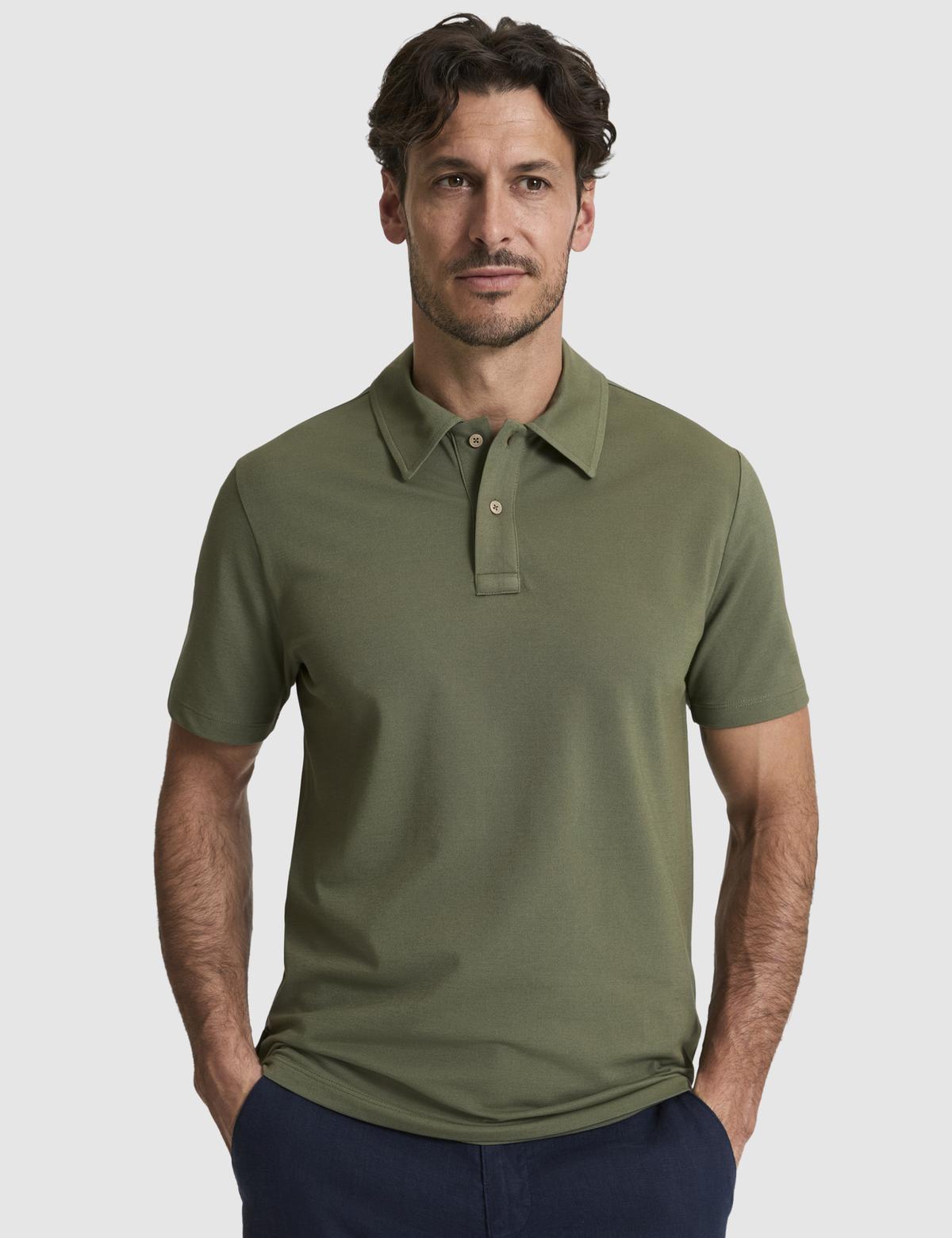 Haki Regular Fit Polo Yaka Tişört