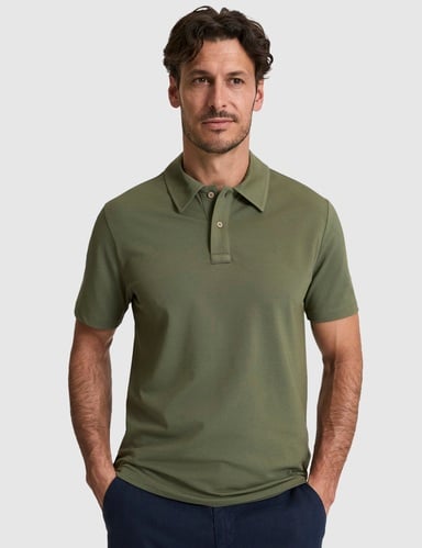 Haki Regular Fit Düğmeli Polo Yaka Tişört
