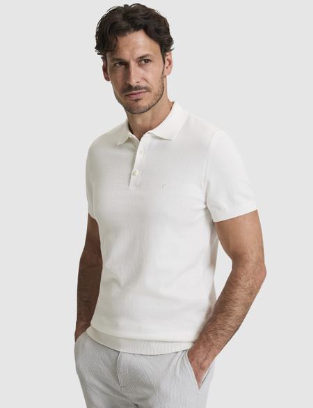 Ekru Slim Fit Polo Yaka Düğmeli Triko Tişört - 50325046017